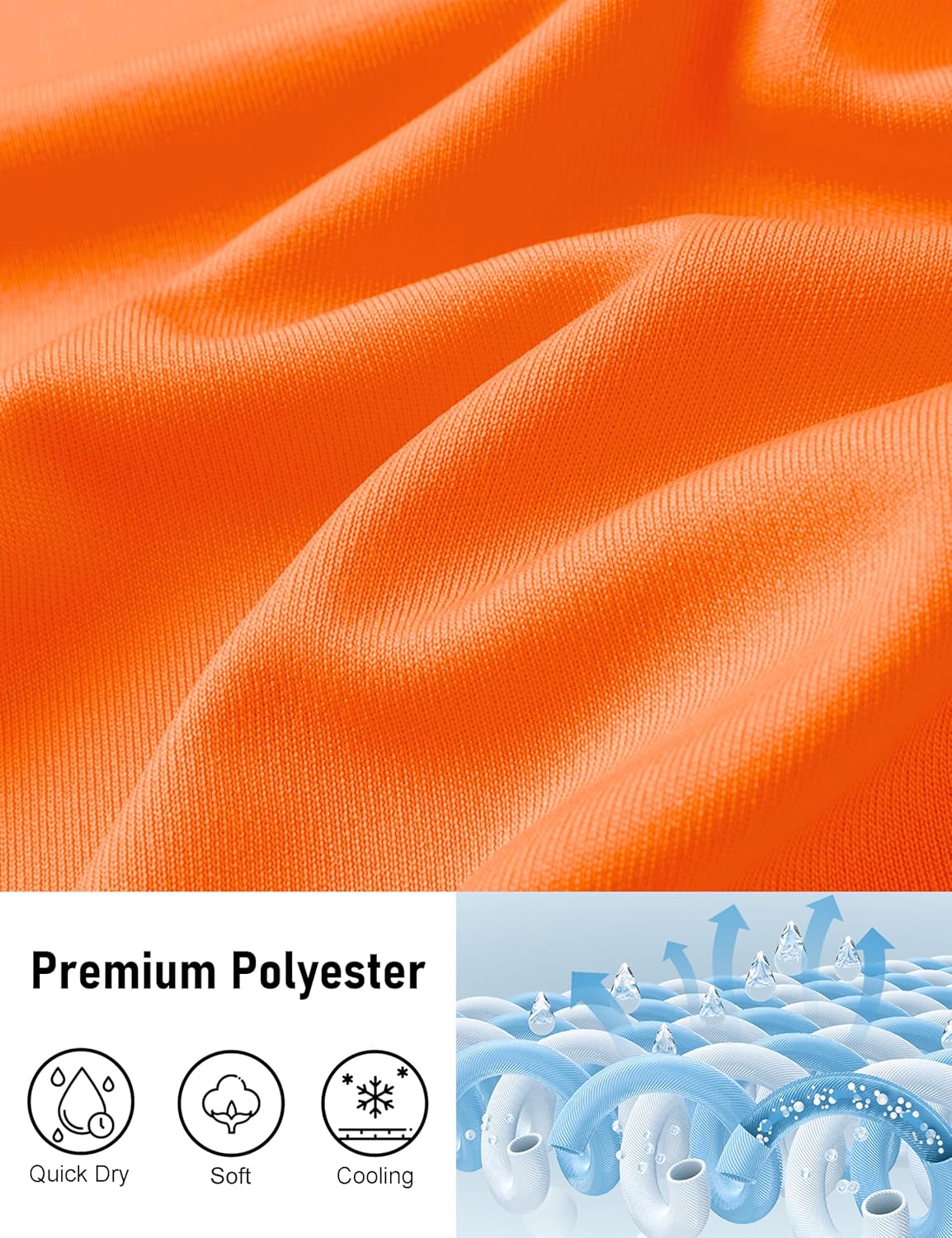 MAGCOMSEN Men's UPF 50+ Sun Protection Shirts V Neck Short Sleeve T-Shirt Quick Dry Swim UV Shirt Summer Workout Rash Guard - Image 5