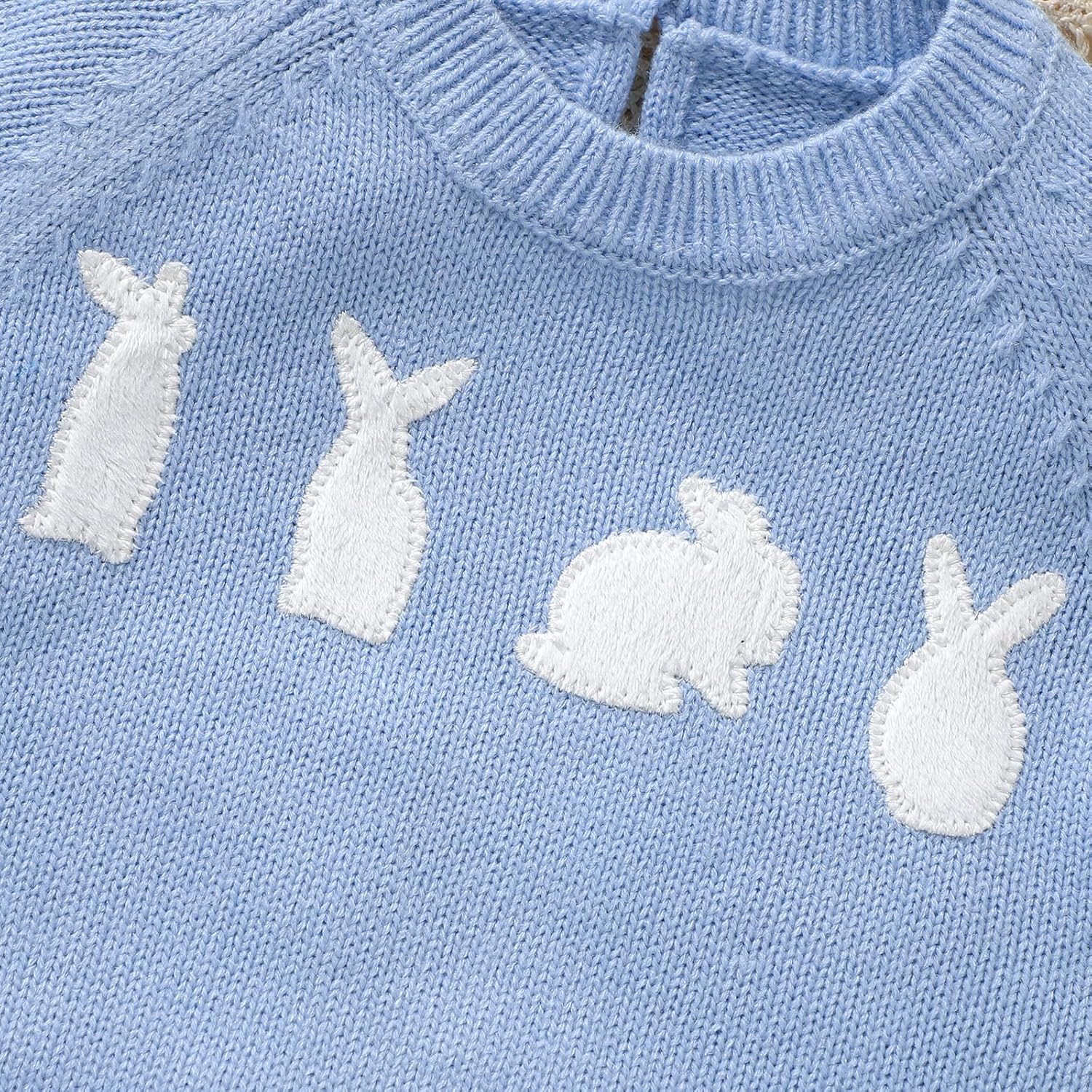 MAYUMMPY Toddler Baby Girl Boy Knit Easter Sweaters Bunny Pullover Sweatshirt Knitwear Newborn Kids Easter Clothes - Image 4