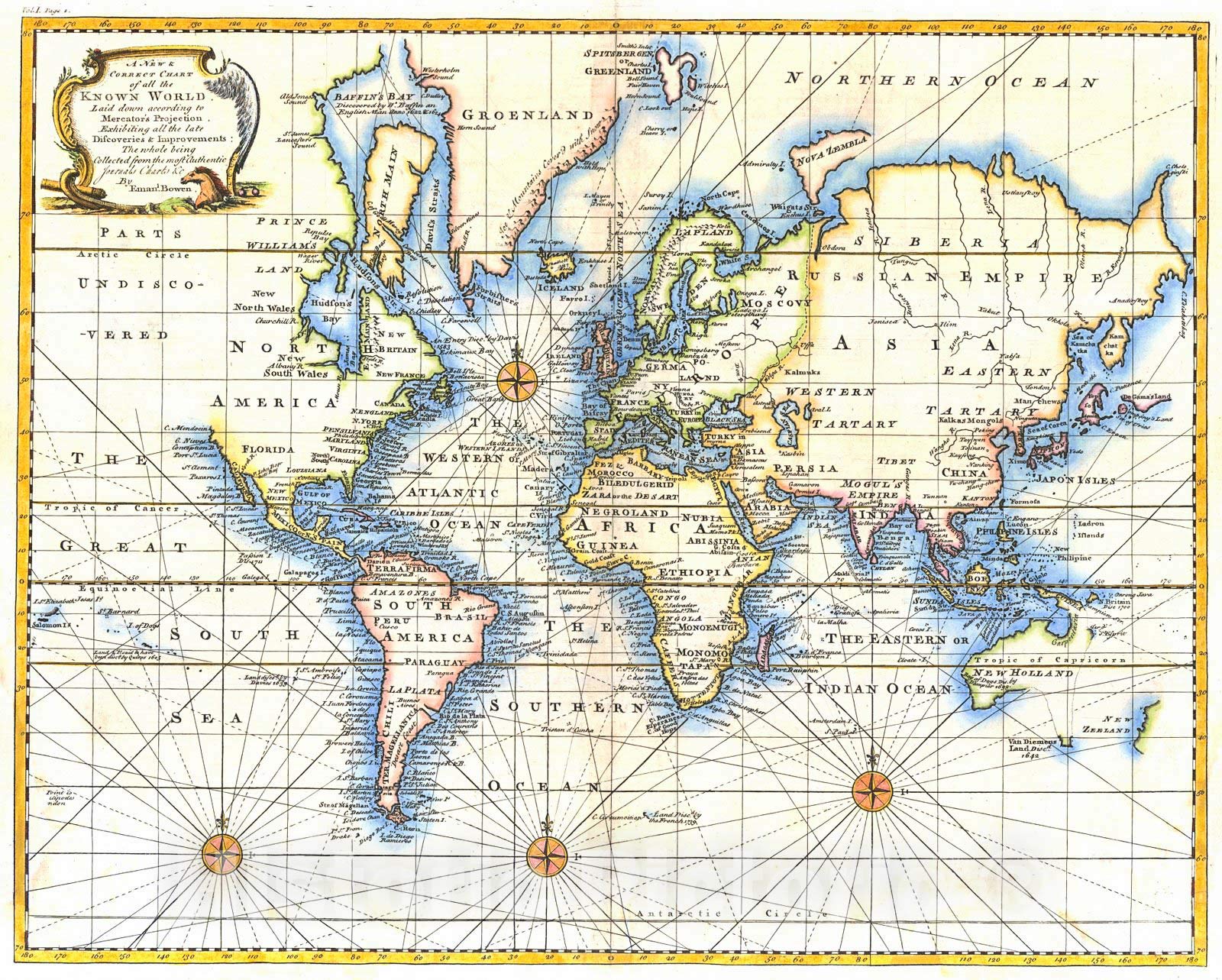 Amazon.co.jp: 歴史地図 - 1744 マーカターの投影による新しい正しい