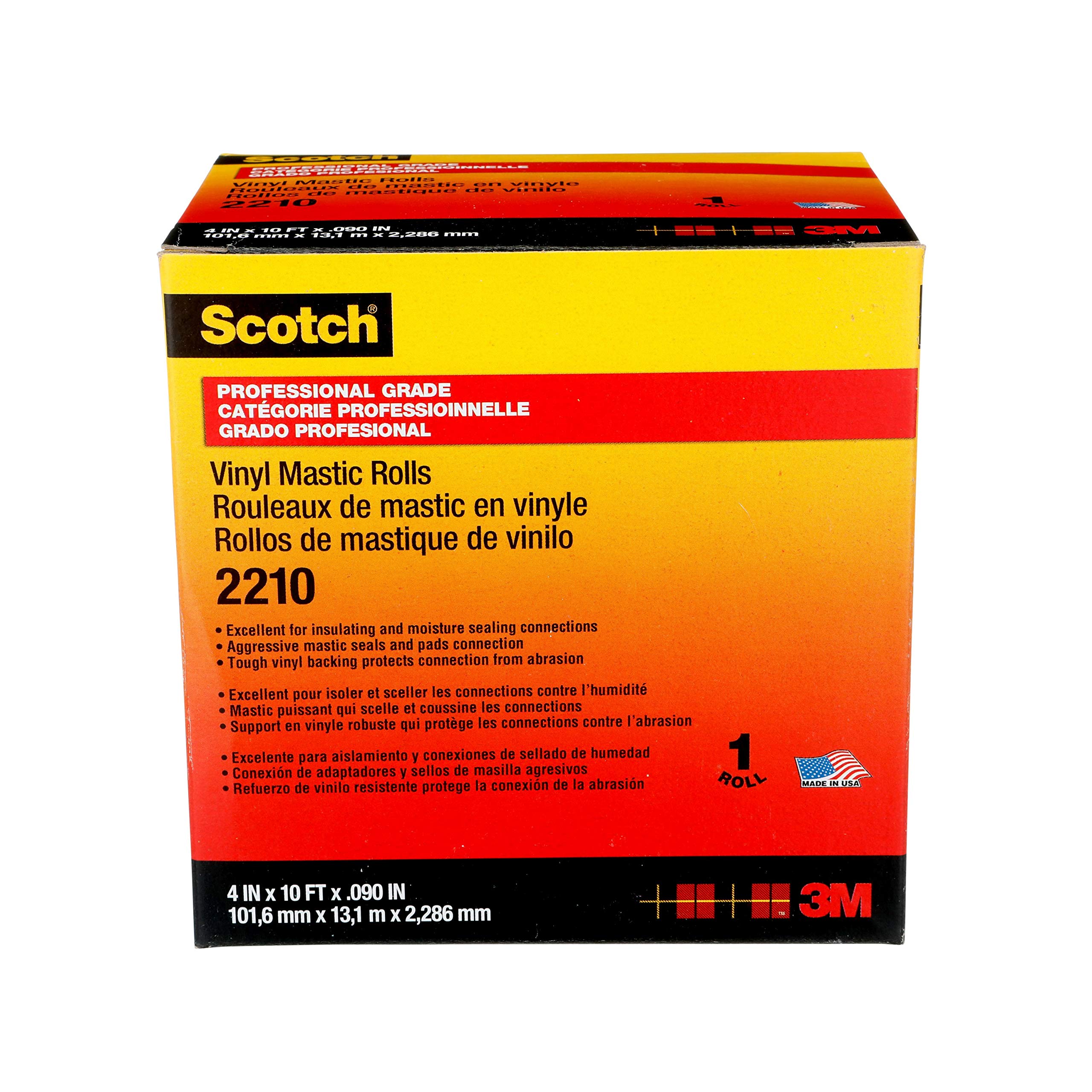 Scotch vinyle Mastic Rouleau 2210, 4 en X 3 m