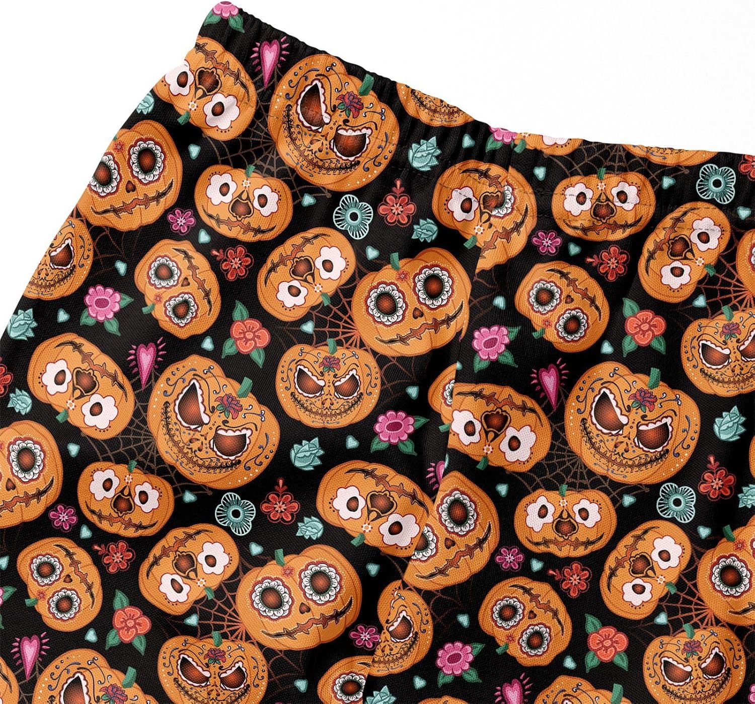 Pack of 3 Little Girls Printed Leggings for Halloween Christmas Athletic Long Pants Lightweight Activewear