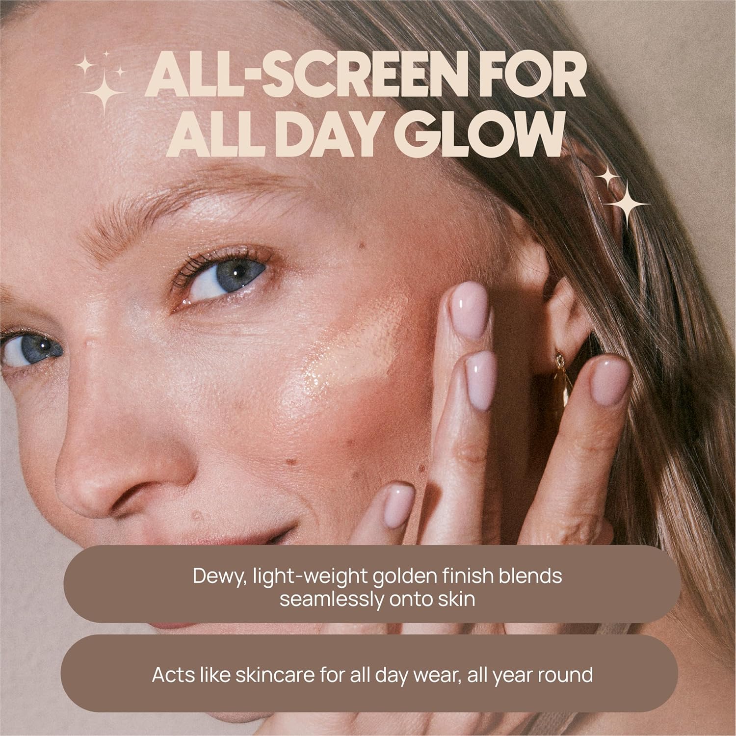 Dew Me Mineral All-Screen - Tinted SPF 30 Face Sunscreen with Hyaluronic Acid + Niacinamide for Golden Glow Dewy Finish - Dermatologist Developed, Makeup Primer Complexion Perfector - (1.7 Oz) - Image 5