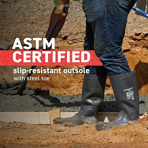 Miniatura 3 de Dunlop Calzado de Protección MZ2LE02, Acifort MetMAX, Botas de PVC Industrial y Construcción, Cómodo, 100% Impermeable, Negro, Talla 9 US