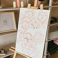 Vista 6 de FIXSMITH Lienzo blanco estirado de 12 x 16 pulgadas, paquete a granel de 8, imprimado, 100 % algodón, perfil de 5/8 pulgadas, paquete de gran valor