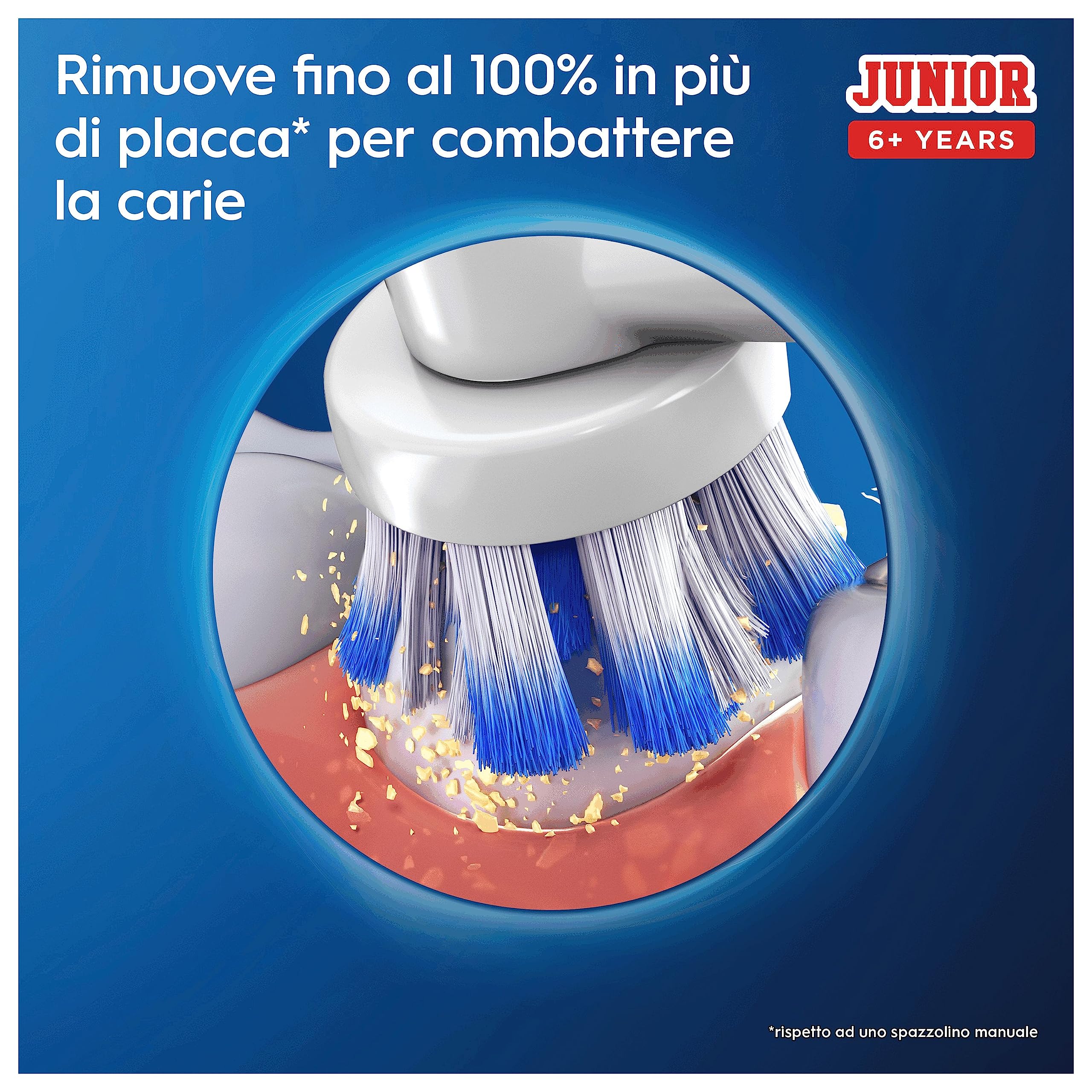Oral-B Spazzolino Elettrico Ricaricabile Junior Minnie +6 Anni, 2 Testine, 1 Spazzolino