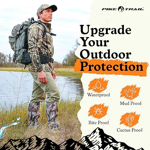 Miniatura 6 de Pike Trail Polainas ajustables para piernas, ligeras, impermeables, protectores de piernas para hombres y mujeres, esenciales de senderismo, ideales