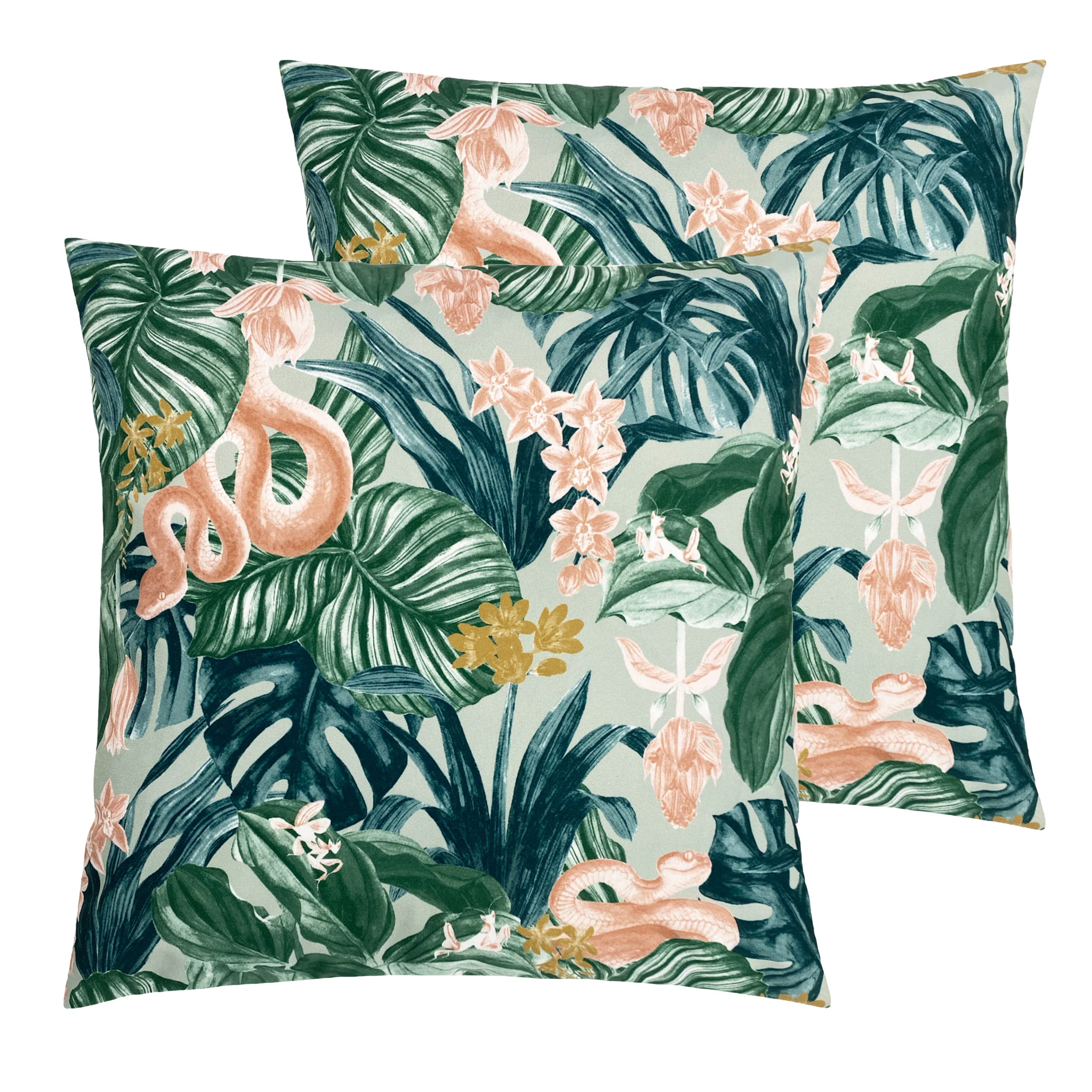 furn. Medinilla Outdoor Polyester Filled Cushions (Twin Pack), Polyester, Sage