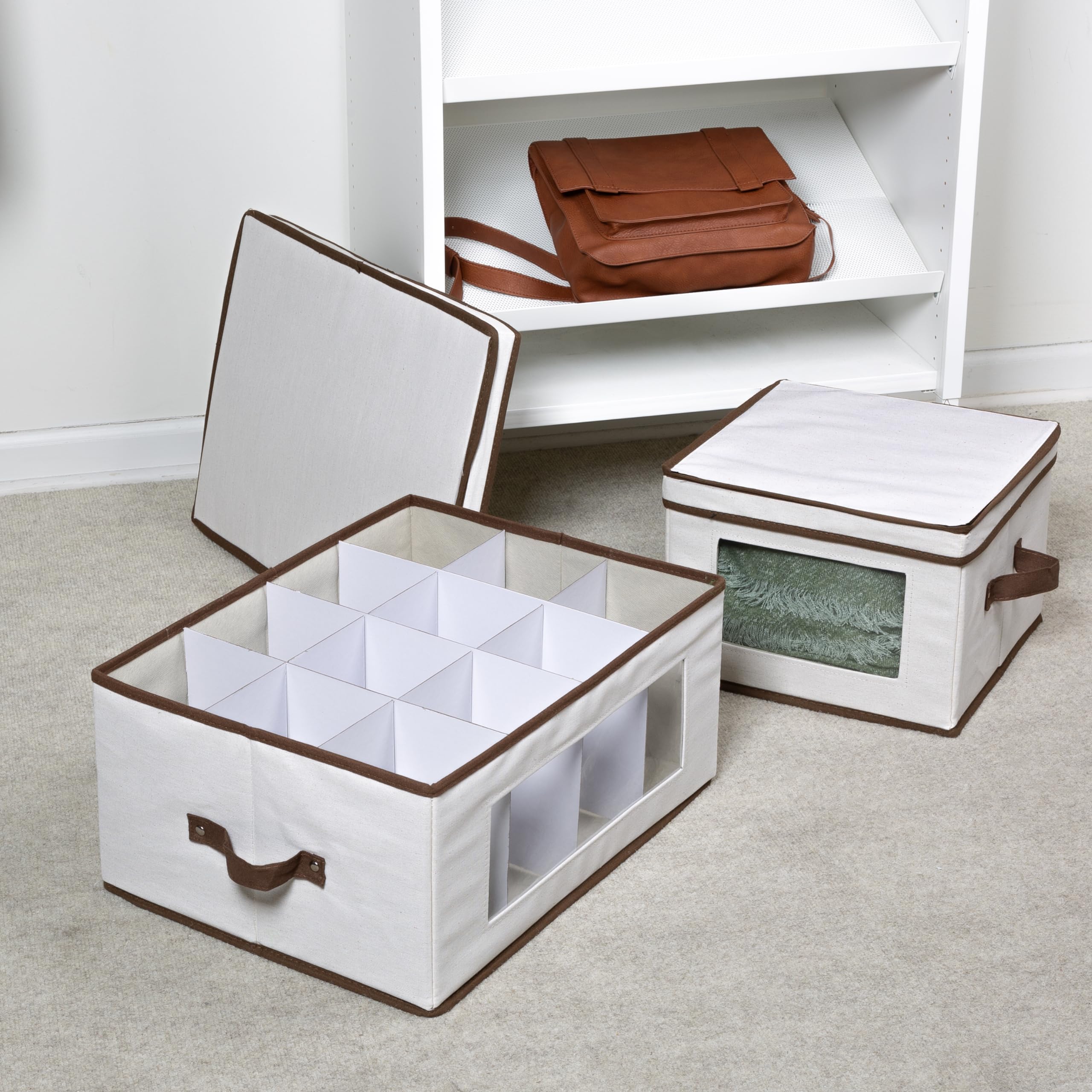 \\ sale❤︎ // ハニーシェルフ 2つセット Amazon.com: Honey-Can-Do 2-Pack Closet Fabric Storage Box with Lid