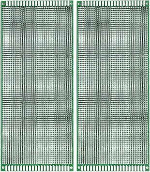 Eagles 2PCS 10x22 cm Double Sided PCB Board,Tinned Prototype Diy Universal FR4 Printed Circuit PCB Board Protoboard pcb kit Electronic Board compatible with Arduino Kits