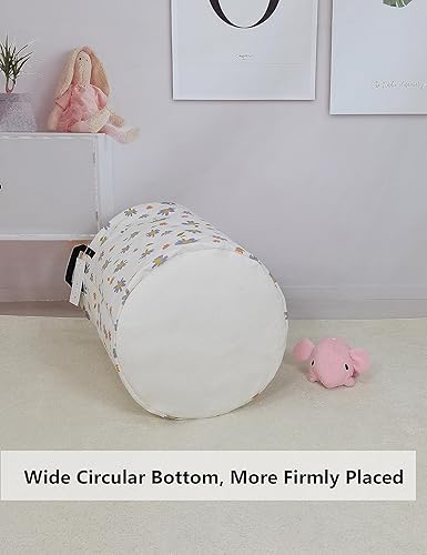 Miniatura 6 de QUEENLALA Cesta de almacenamiento grande, cesta de lavandería, baño, decoración del hogar, contenedor de almacenamiento redondo plegable, cesta para