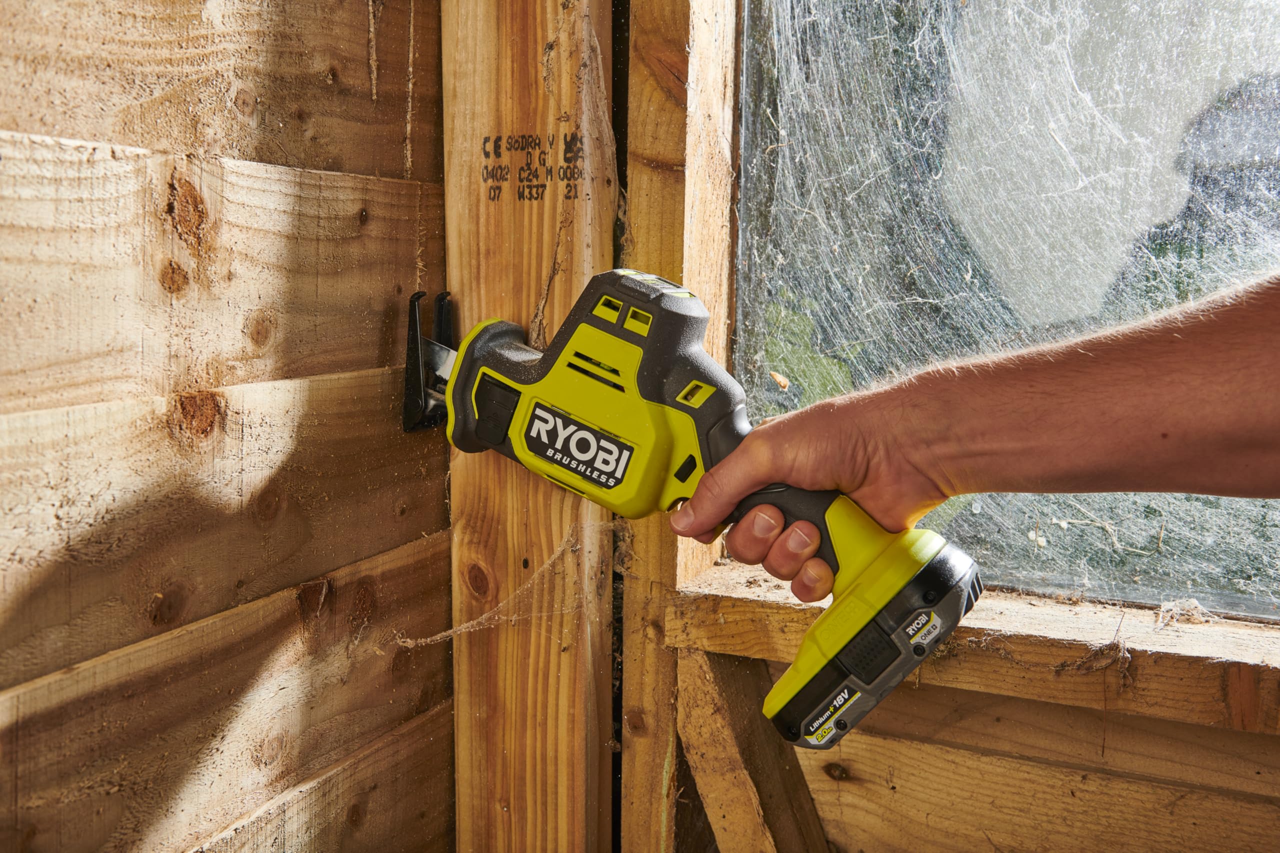 Reciprocating Saw Ryobi ONE+ 18V, Electric Cordless Pruning Ryobi Saw