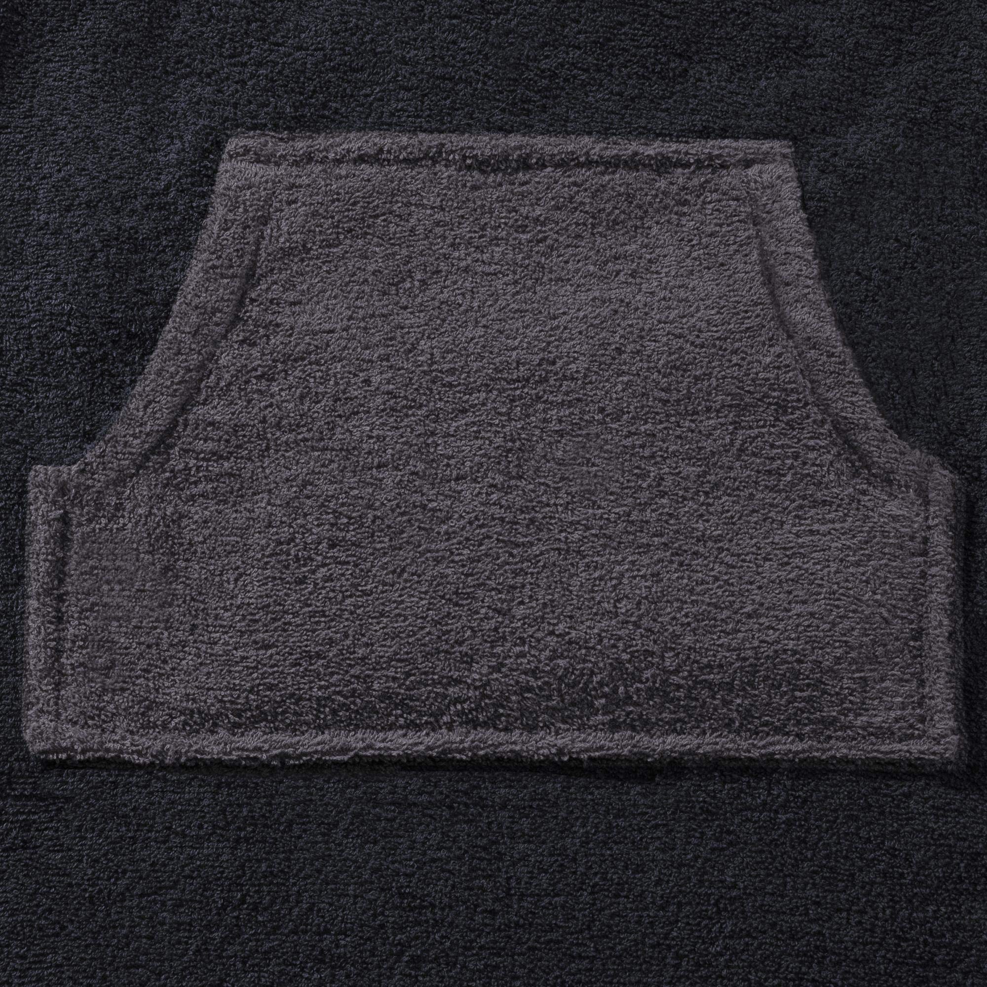Poncho toalla adulto de algodón surf gris jaspeado