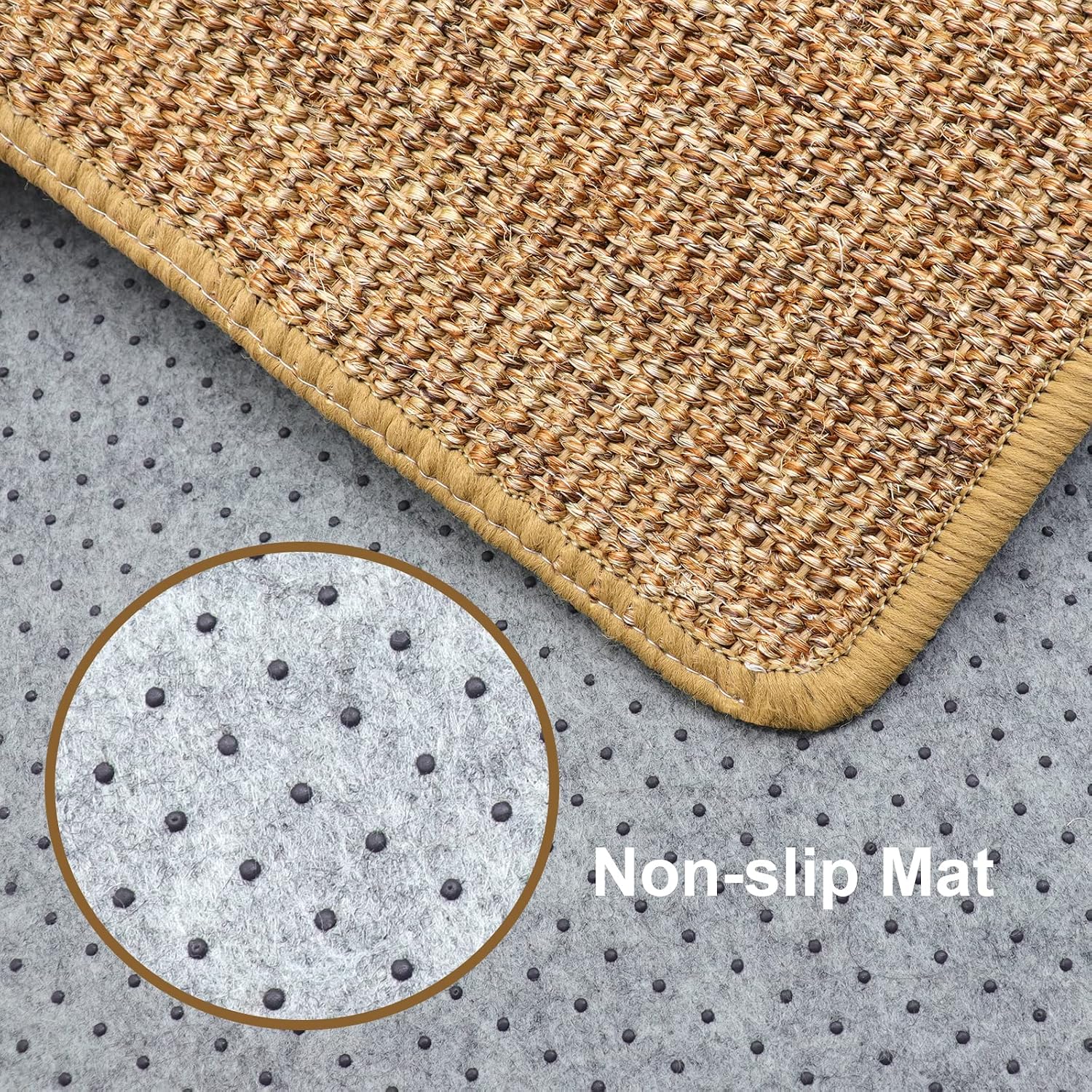 review Cat Scratcher, Cat Scratch Pad with Adhesive Hook Loop Tape,Sisal Fabric Cat Scratching Pad,23.6 X 15.7 Inch (Brown)