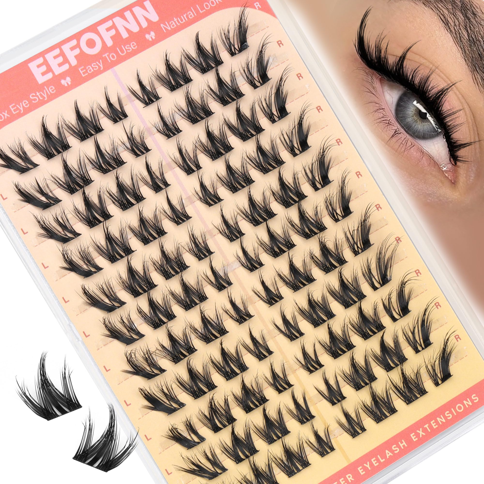 Manga Lash Clusters Cat Eye Cluster Eyelash Extensions Anime Individual Lashes Wispy Eyelash Clusters Fairy Lash Extension Fox