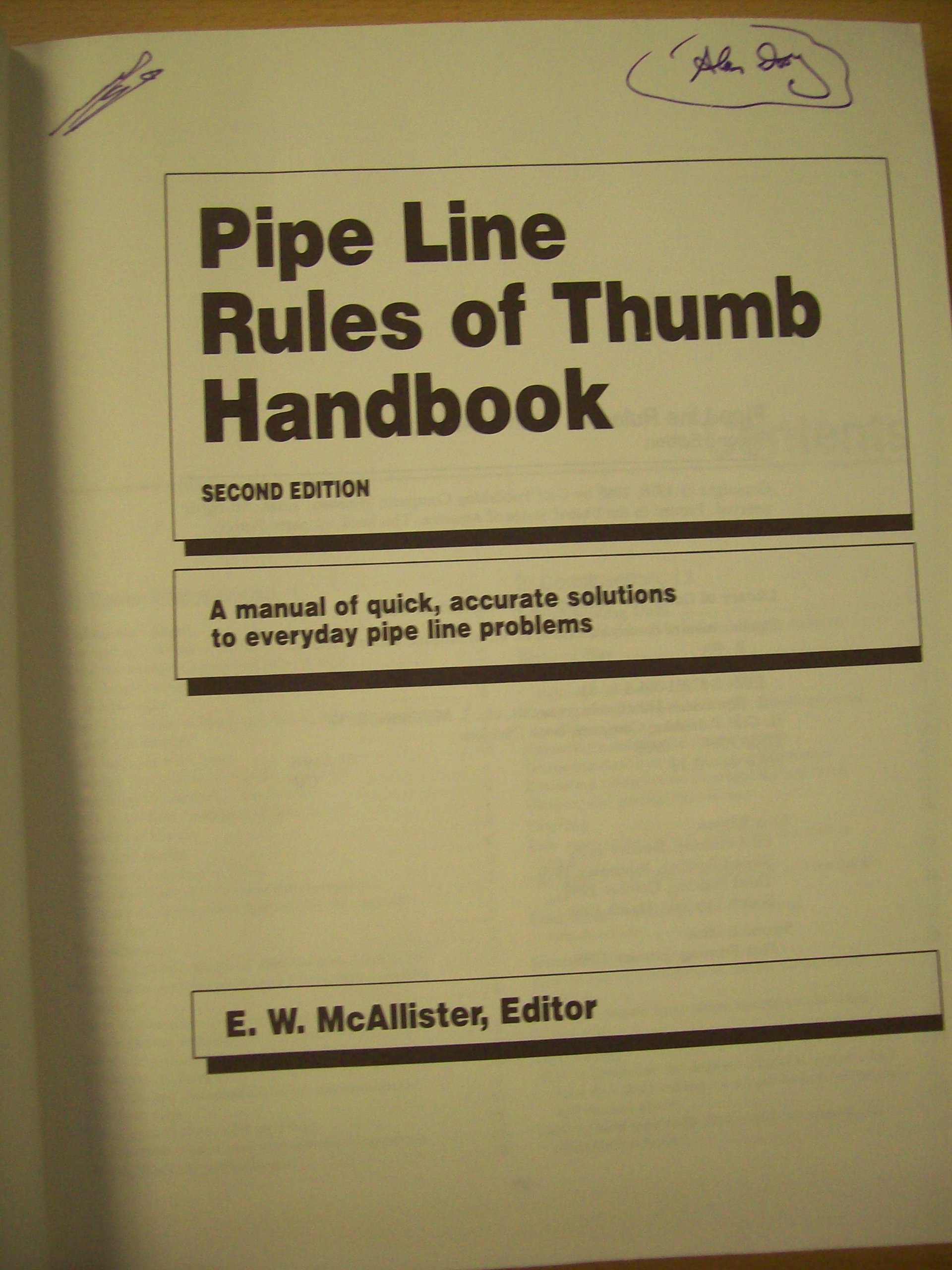 Pipeline Rules of Thumb Handbook
