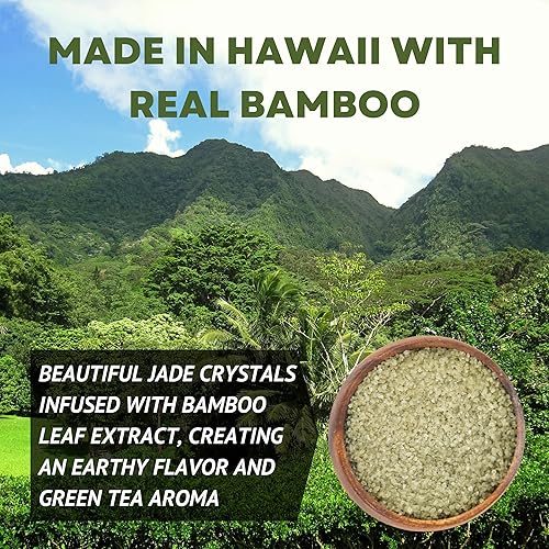 Miniatura 3 de Sal marina de jade de bambú hawaiano, sal marina fina verde infundida con extracto de hoja de bambú real, para acabado, parrilla y condimento, bolsa