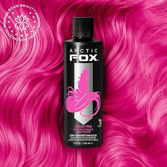 ARCTIC FOX Vegan and Cruelty-Free Semi-Permanent Hair Color Dye (8 Fl Oz, VIRGIN PINK)