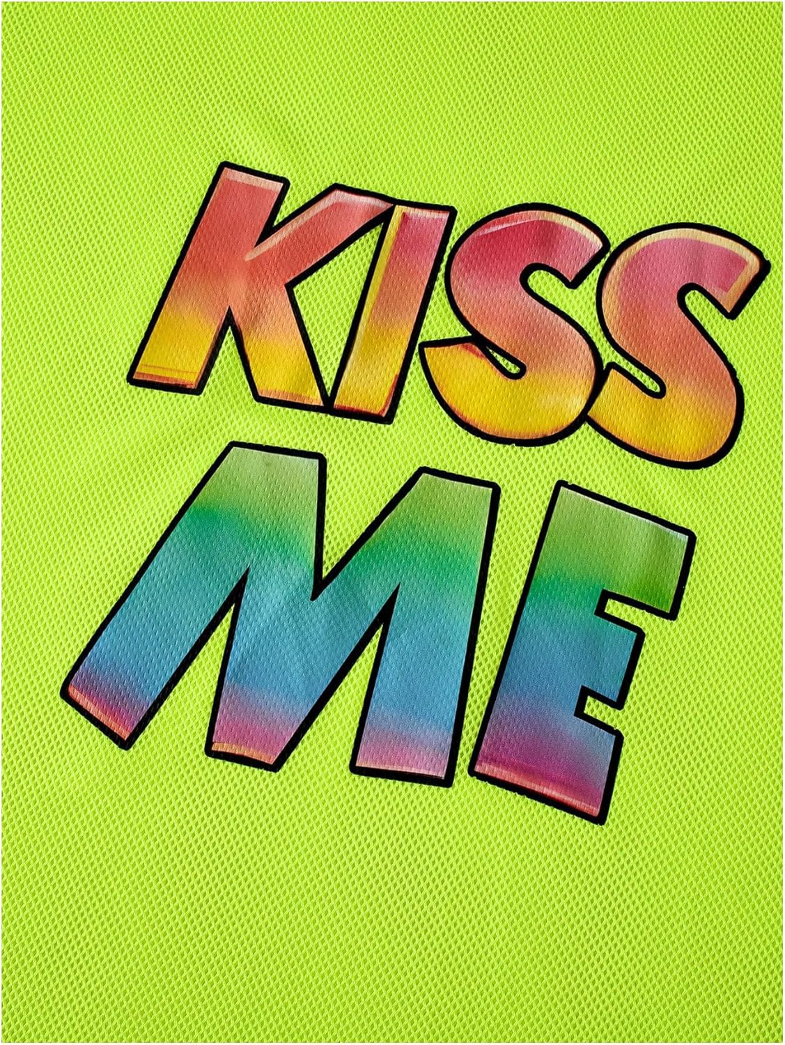 WDIRARA Men's Letter Graphic Print Mesh Tank Top Party Club Rave Crop Tops - Image 4