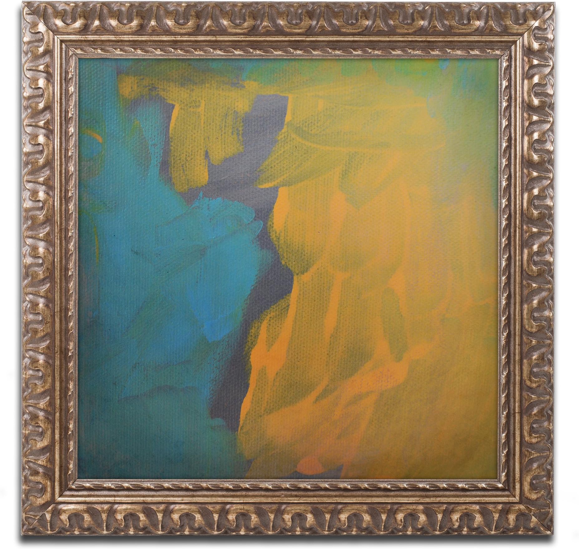 Rogue Framed Artwork by Nicole Dietz, 16 by 16", Gold Ornate Frame