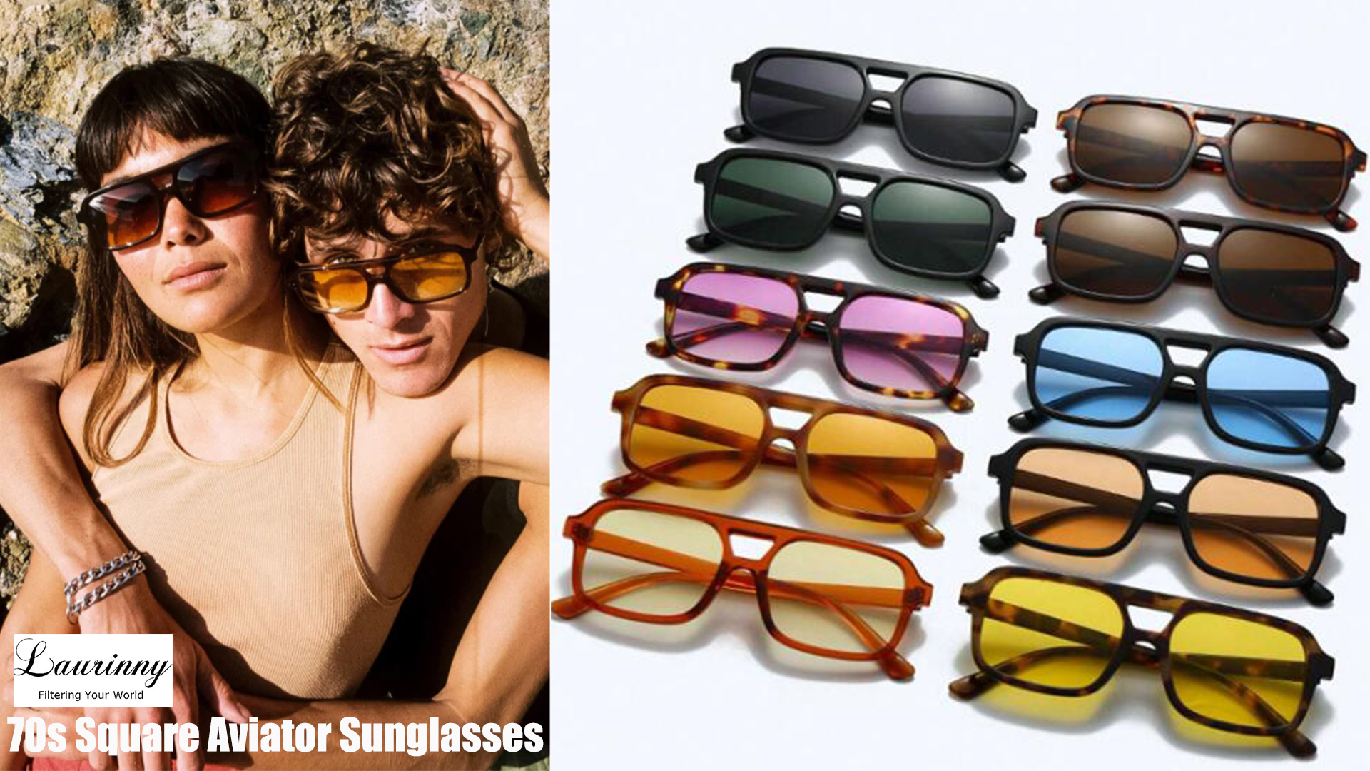 Amazon.com: Laurinny Retro Square Sunglasses for Women Men 