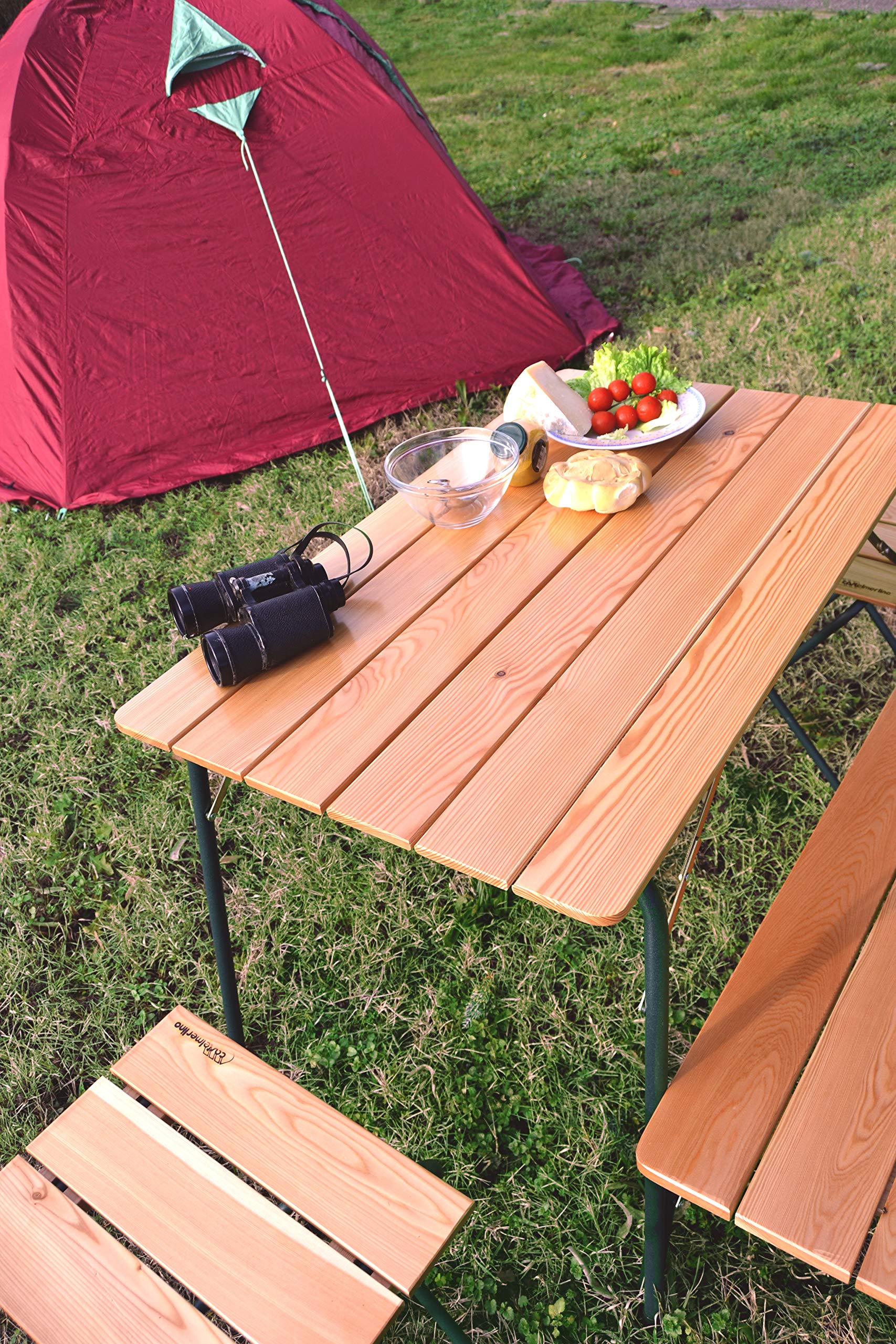 NATAL DESIGN×castelmerlino TABLE 120×60 CASTELMERLINO 28 Folding Table Outdoor Camping Patio Larch