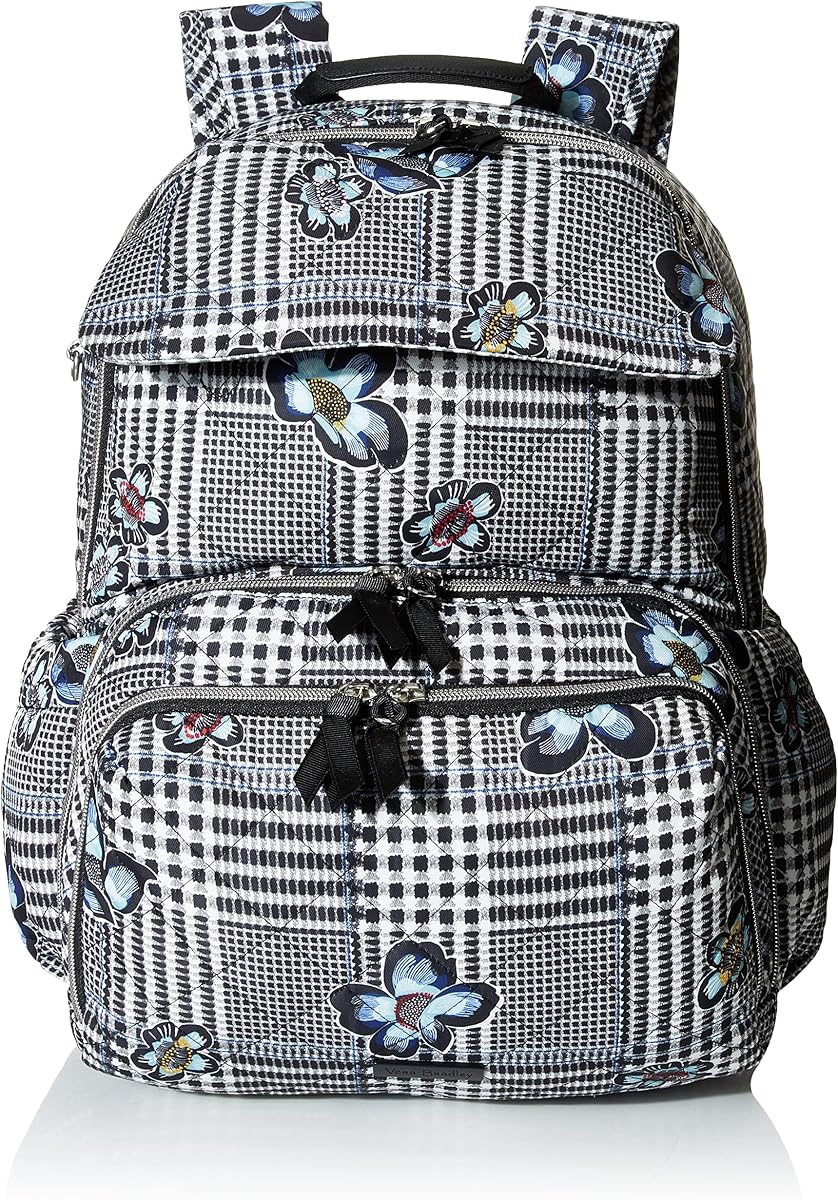 Vera Bradley Women's Performance Twill Backpack Baby Diaper Bag, Bedford Plaid, One Size