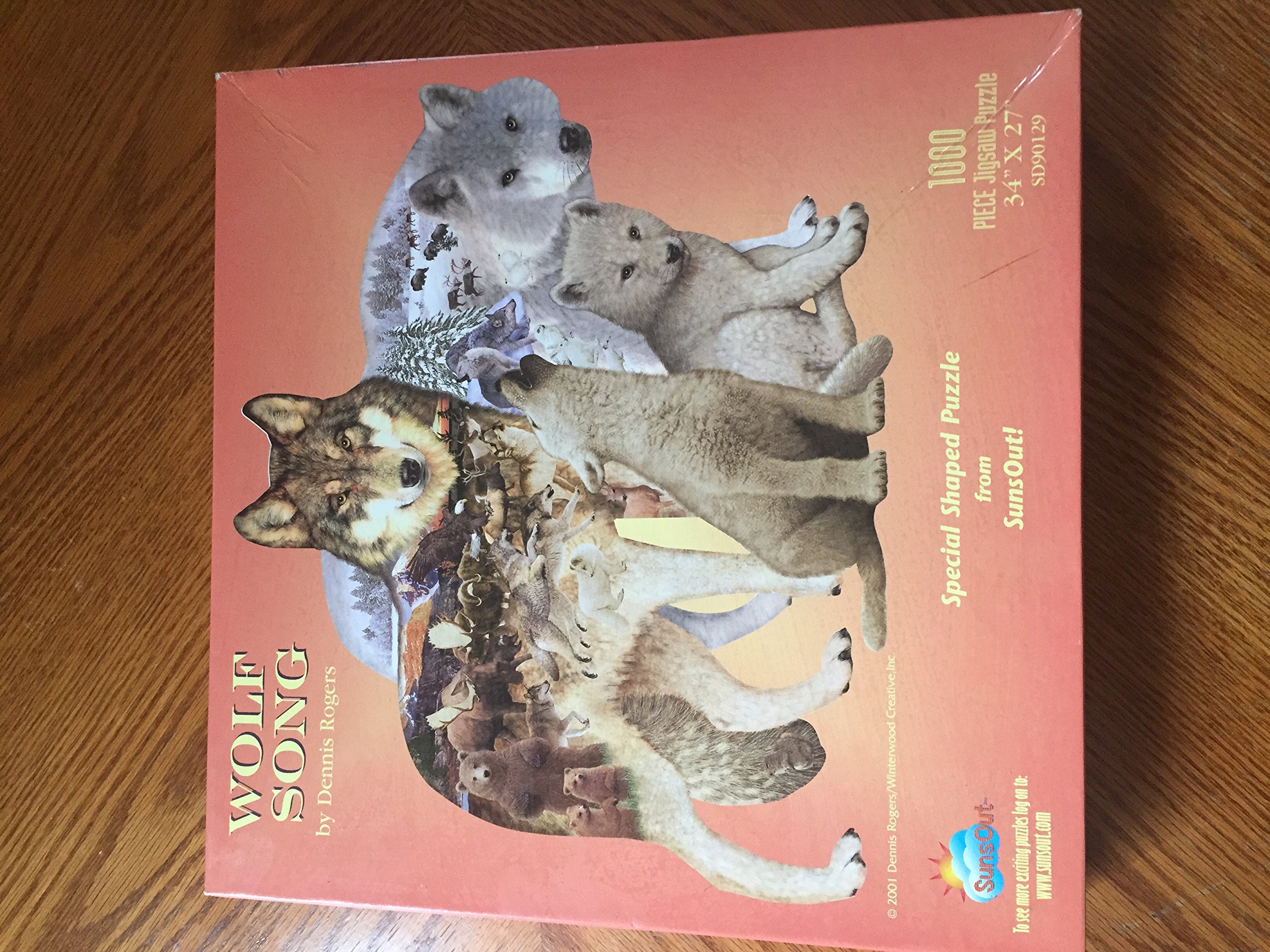 Amazon.com: SunsOut Wolf Song Shaped 1000 Piece Jigsaw Puzzle