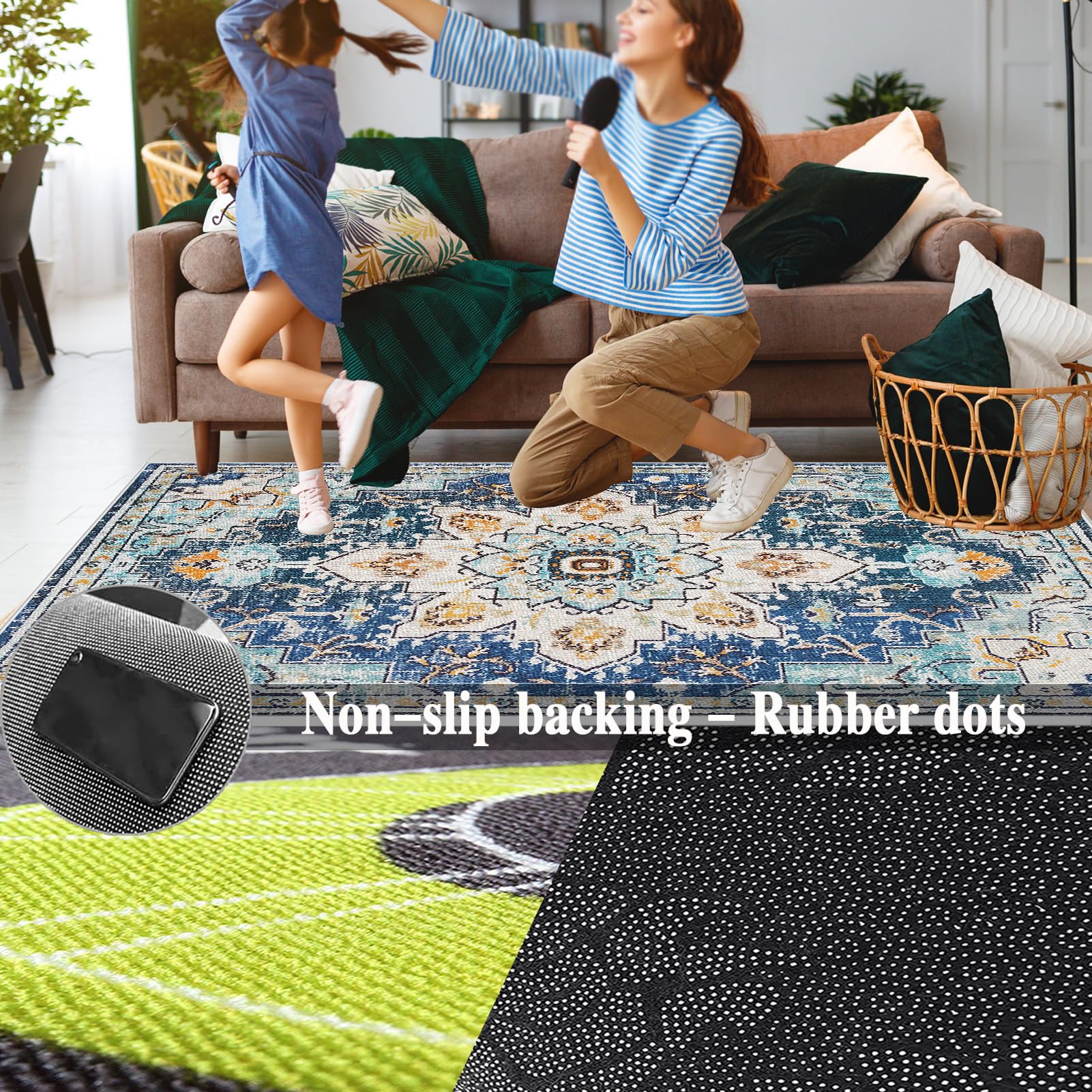Tapis de Tambour Tapis Batterie Tapis Insonorisé Moquette Antidérapante Tapis pour Batterie Acoustique Grosse Caisse Claire Batterie électronique Kits Instruments de Musique Tapis de Sol 140 x 120 cm