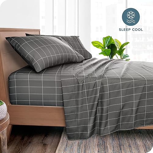 Miniatura 3 de Bare Home Juego de sábanas Split King de microfibra ultrasuave de 1800 hilos, doble cepillado, bolsillos profundos, ajuste fácil, juego de 5 piezas,