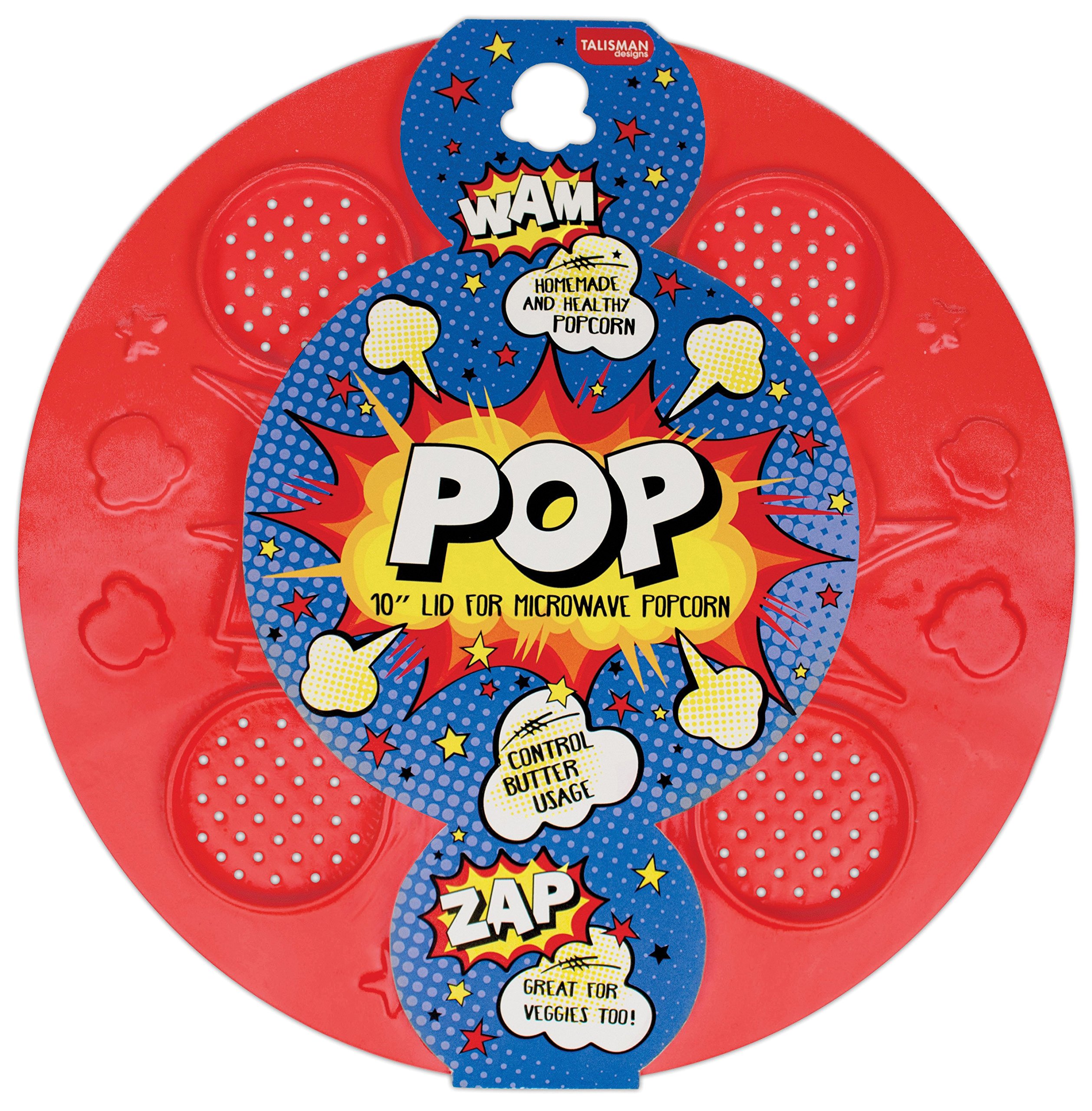 Talisman Designs 00545 Tapa para palomitas de maíz para microondas, silicona, sin BPA, aprobada por la FDA