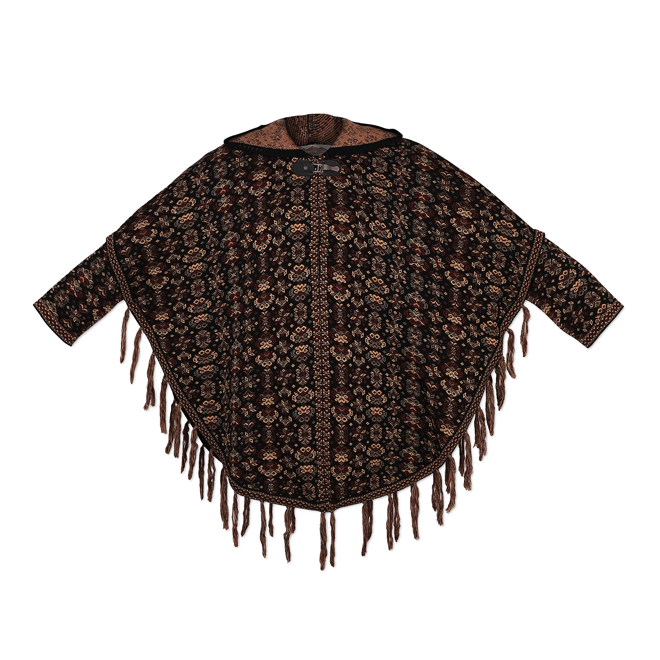 ULUDAG TRIKO Poncho Sweater Women - Long Sleeve Shawl Knit Oversized Cardigan with Hoodie