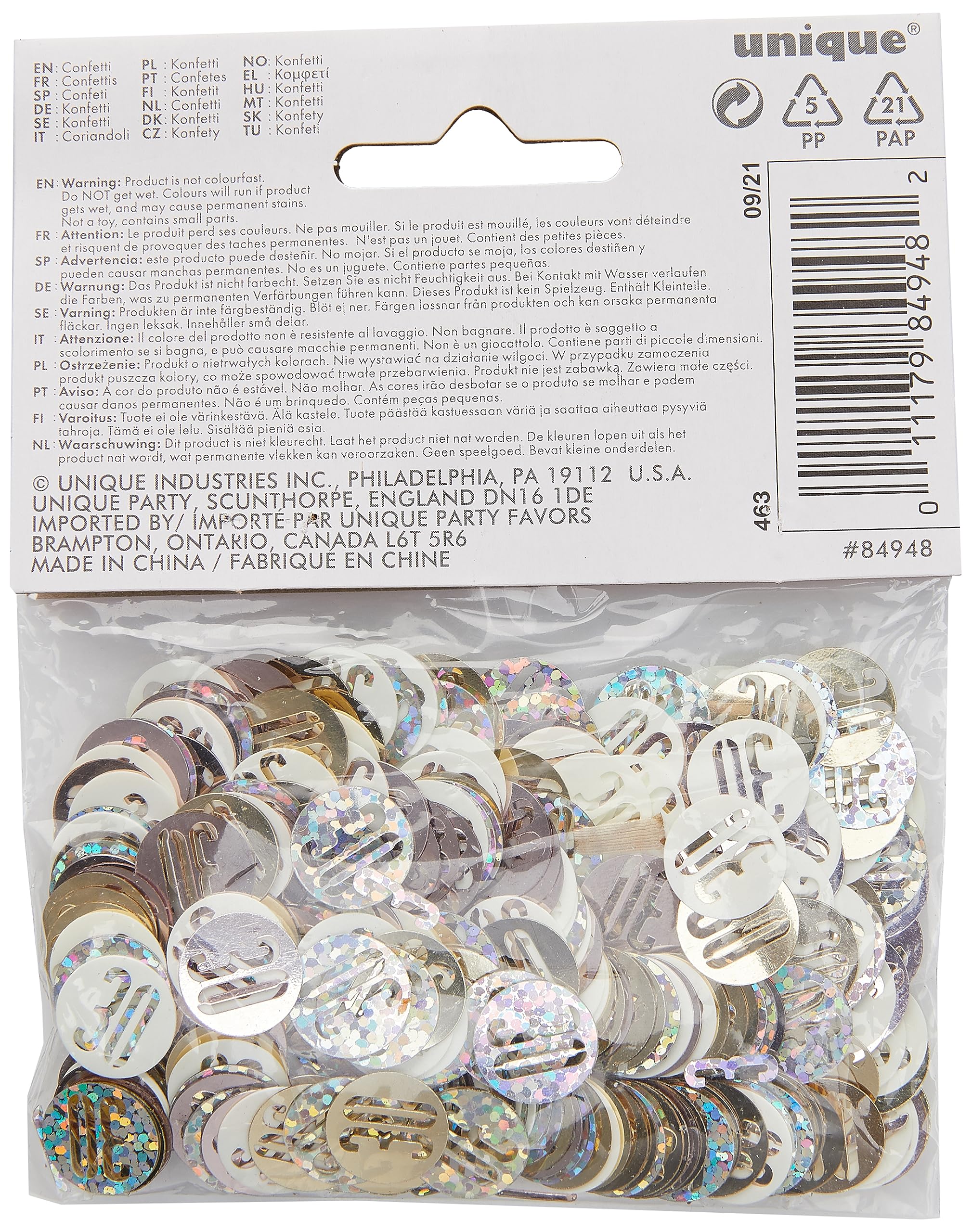 Number Confett | 50 To A Pack - Etsy