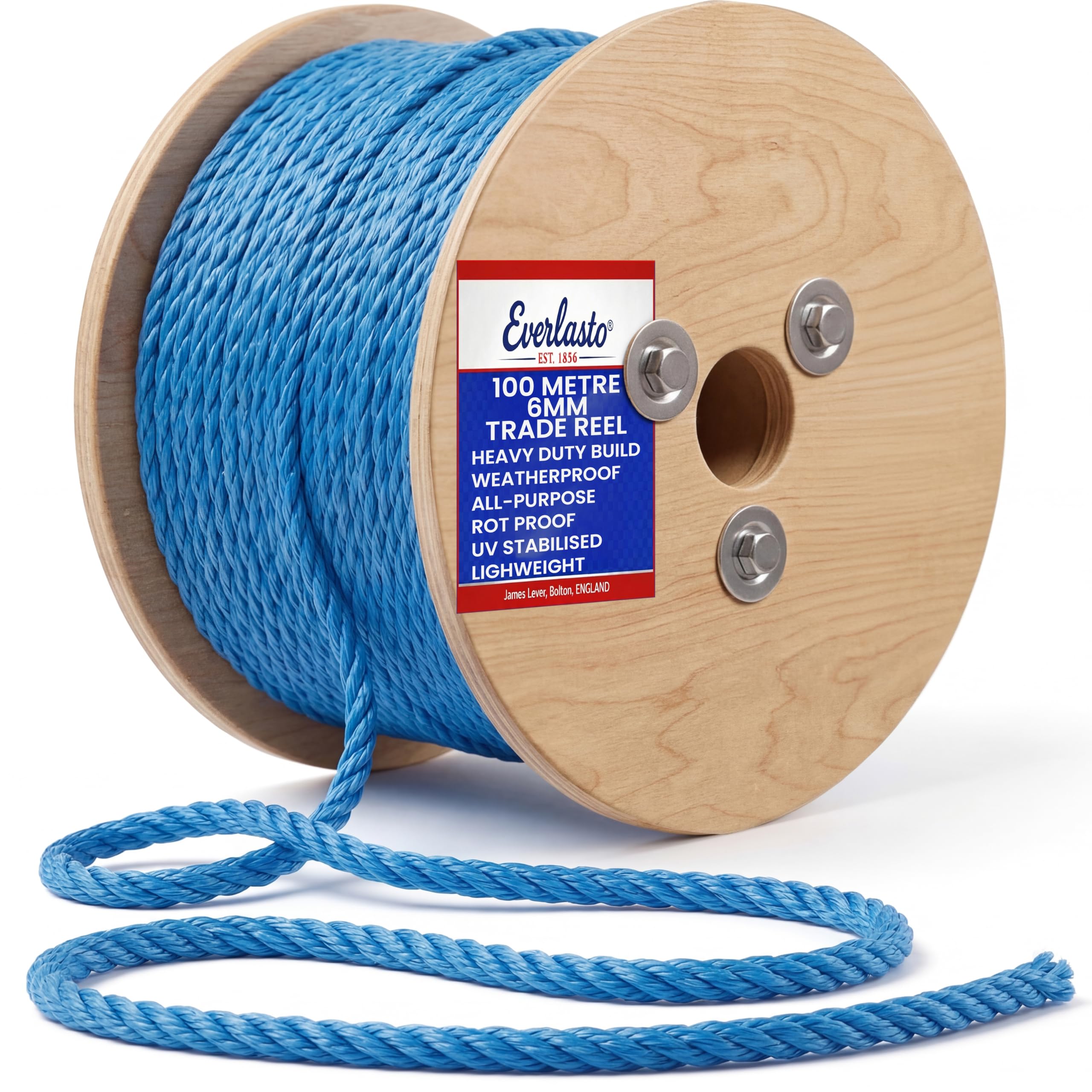 EVERLASTO 100M Trade REELS Blue Polypropylene Poly Rope 6MM 8MM 10MM 12MM 14MM (6MM)-image-29