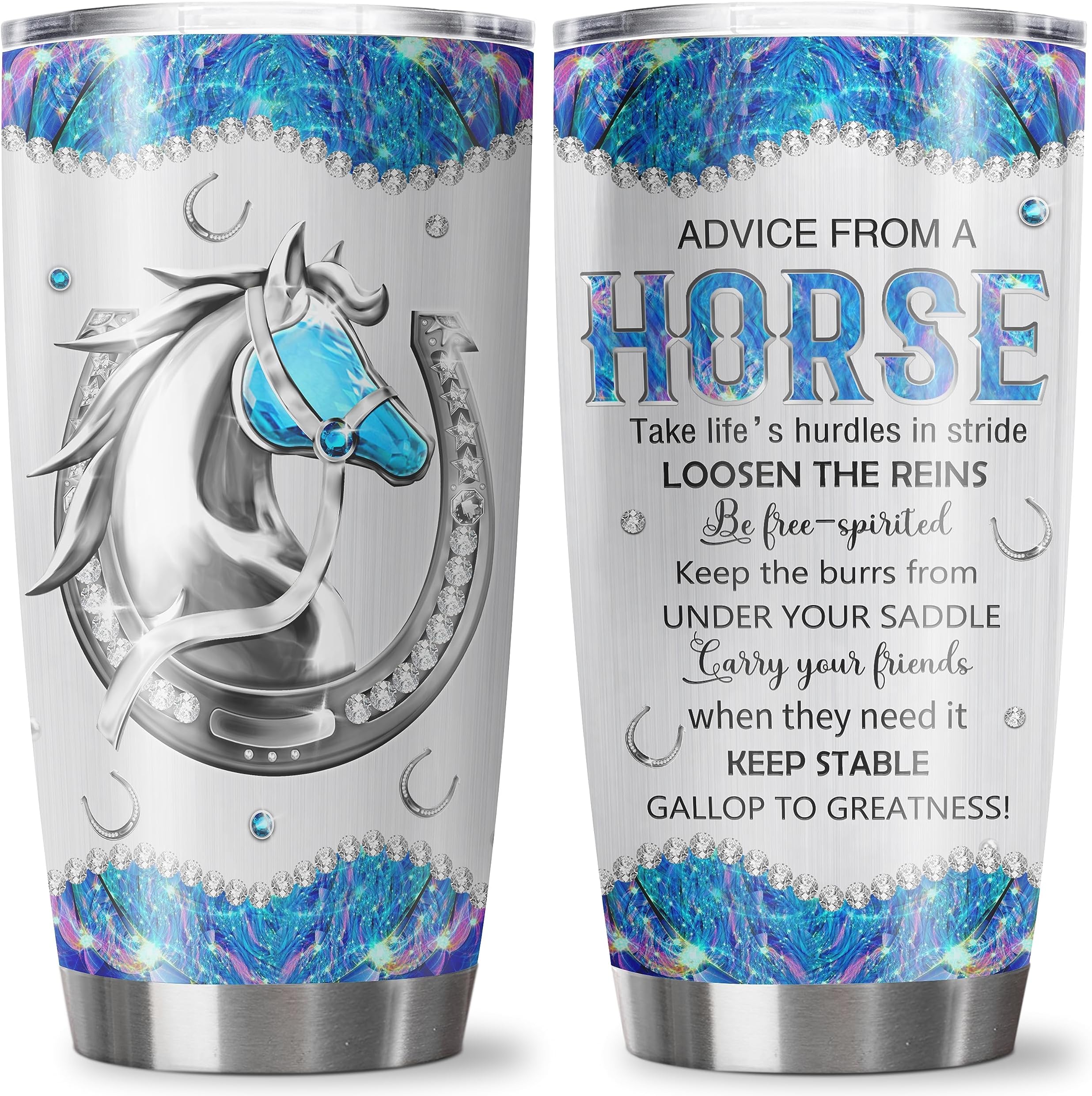 winorax Horse Tumbler Horse Gifts For Women Men Wooden