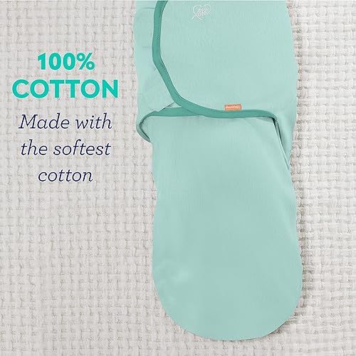 Miniatura 7 de SwaddleMe by Ingenuity Original Swaddle, tamaño pequeño/mediano, 0-3 meses, paquete de 2 - Dino Tracks Pistas de Dino,Puntos y rayas grises