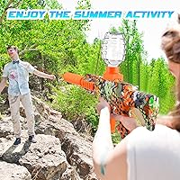 Vista 3 de Paquete de 2 lanzadores de salpicaduras de gel, juguete eléctrico de bola de salpicadura completamente automática, 10 rondas por segundo, 50000+