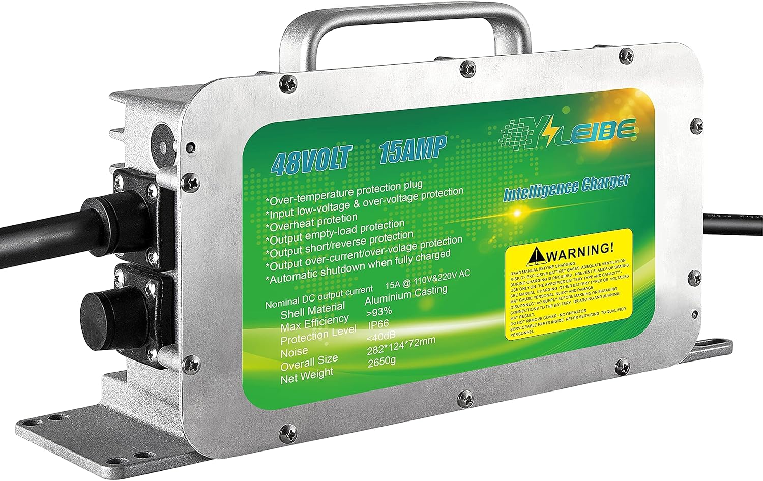 Amazing 🔥 YILEIDE 48V15A Aluminium Casting Golf cart Battery Charger with 3-pin Circular Plug for 48V Club Car Golf carts Flash Sale Buy 1 get 1 YILEIDE 48V15A Aluminium Casting Golf cart Battery Charger with 3-pin Circular Plug for 48V Club Car Golf carts