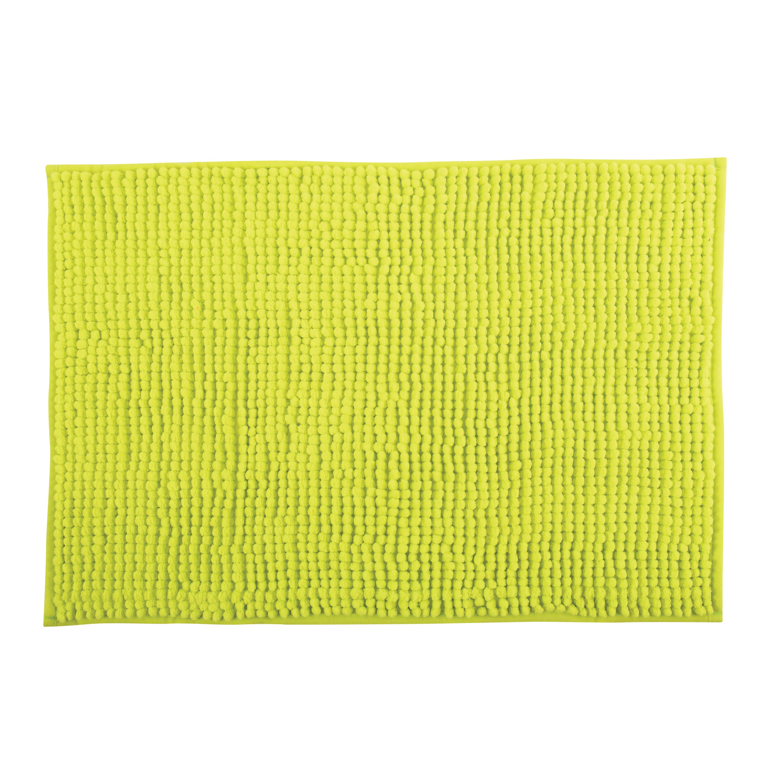 Tapis de Bain Microfibre Chenille Anti-dérapant 40x60 cm Vert Clair