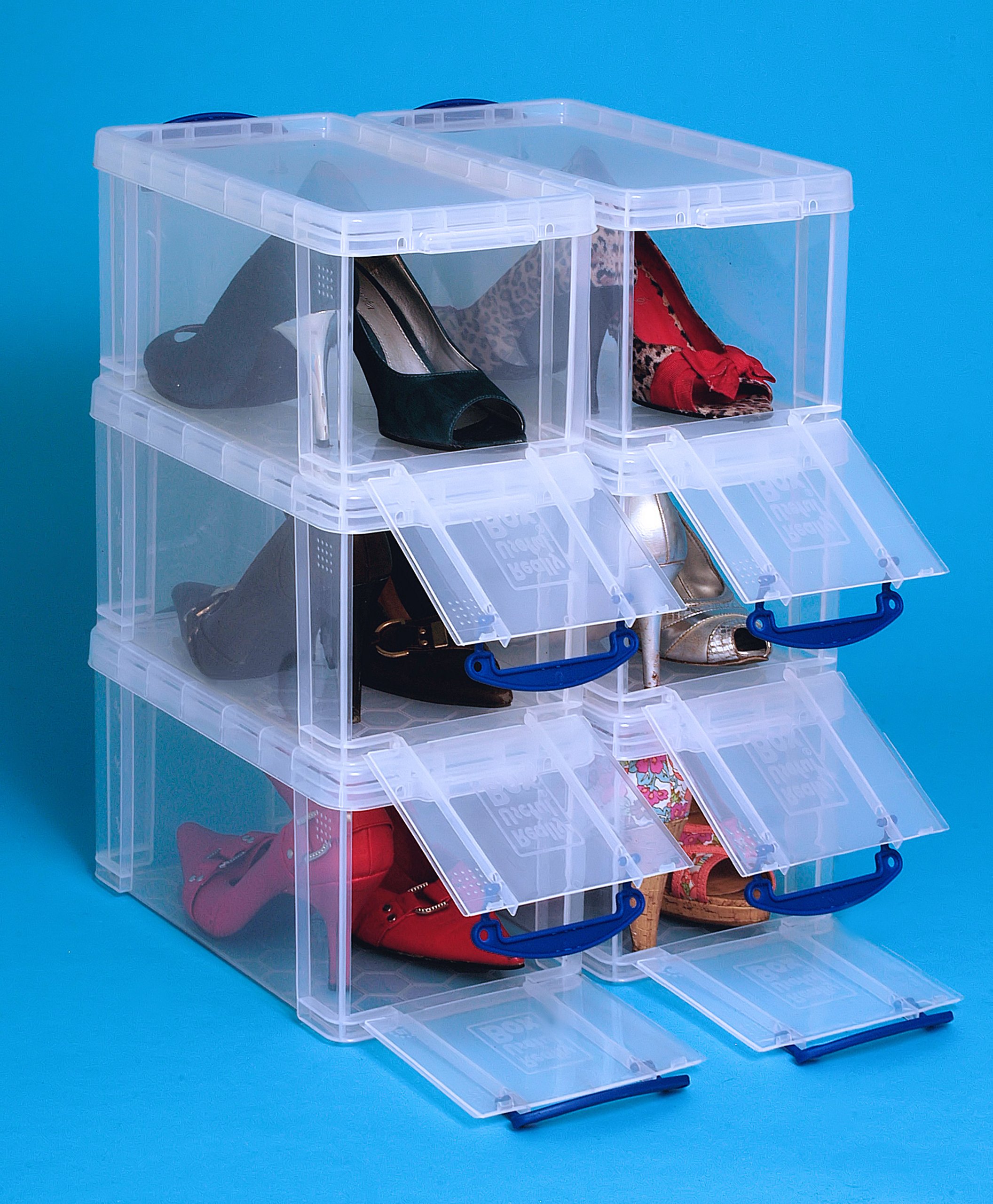 Really Useful Plastic Storage Box With Lid & Handles8 Litre Clear from B&Q