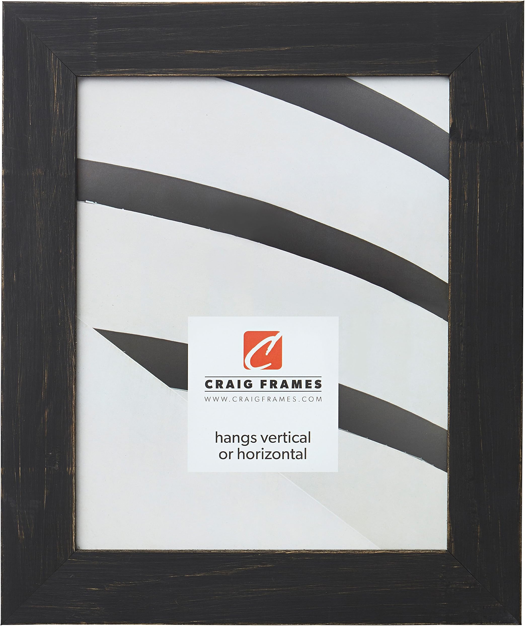Craig FramesJasper Picture Frame, 8 x 12 Inch, Country Charcoal Black