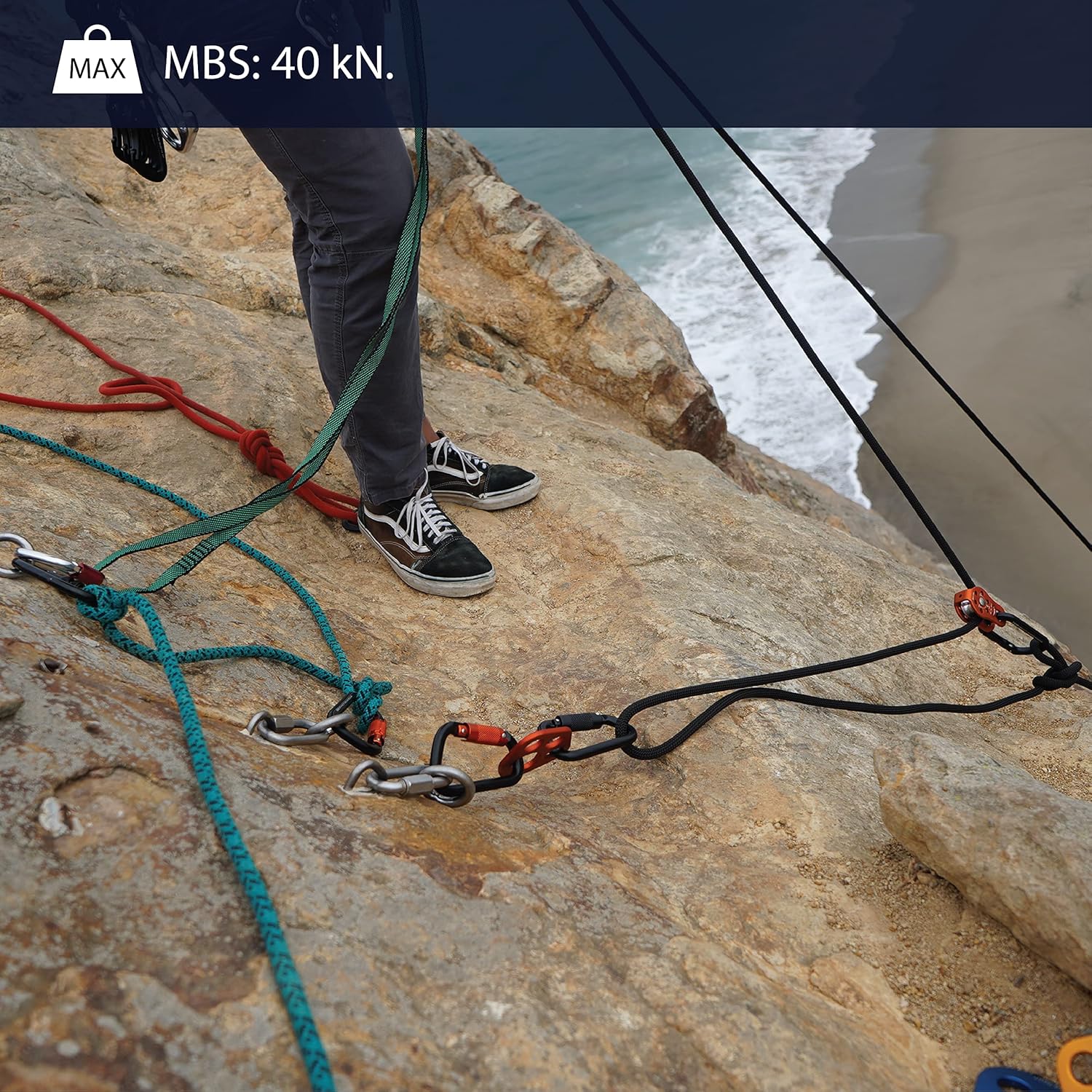 Fusion Climb Aluminum Big Foot Large 5 Hole Rigging Plate Descender Black (FP-8144-2-BLK) : Climbing Equipment : Sports & Outdoors