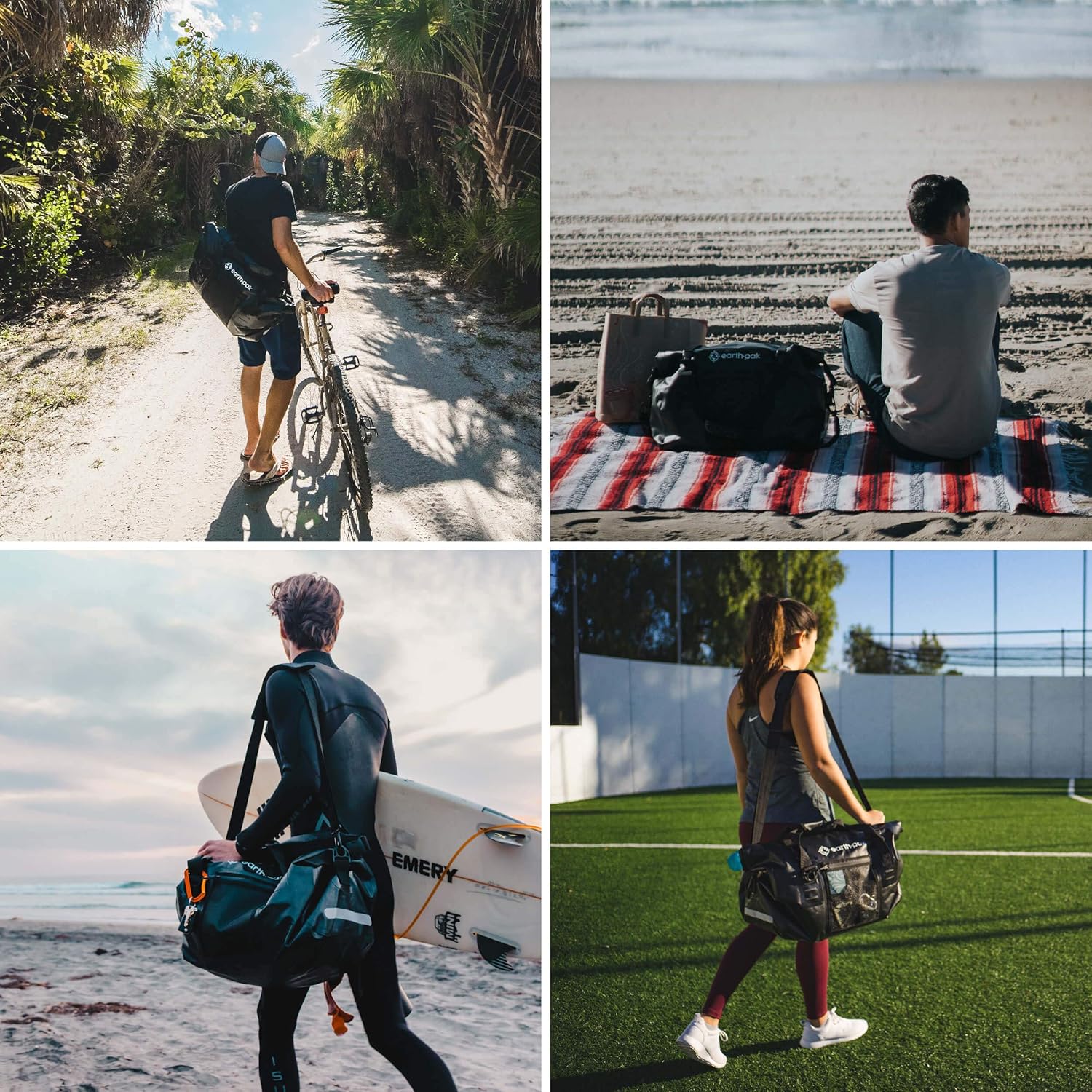 Earth Pak Waterproof Duffel Bag- Perfect for Any Kind of Travel, Lightweight, 50L & 70L Sizes, Large Storage Space, Durable Straps and Handles, Heavy Duty Material to Keep Your Gear Safe… : Sports & Outdoors