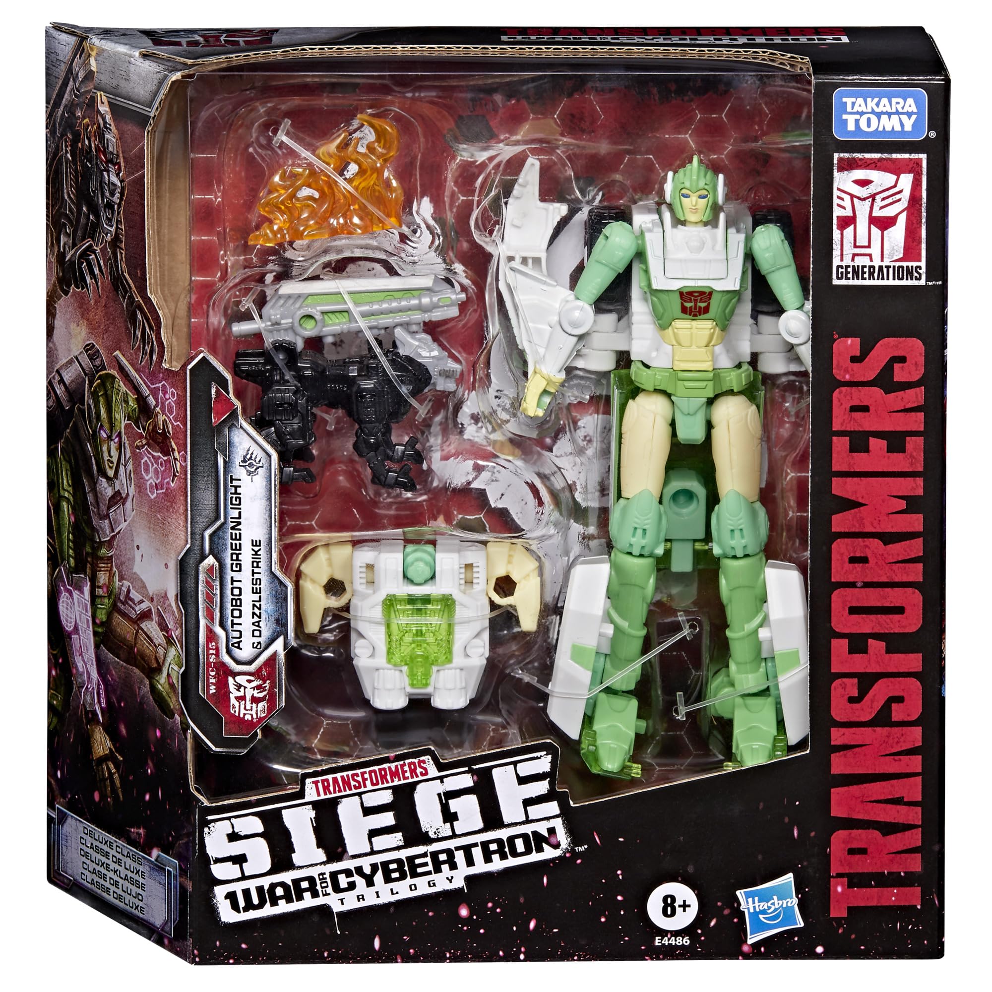 Transformers Generations War for Cybertron: Siege Deluxe-Klasse WFC-S15 Autobot Greenlight & Battle Masters Dazzlestrike, verwandelbare Action-Figuren (Skala 14 cm), Roboter-Spielzeuge ab 8 Jahren