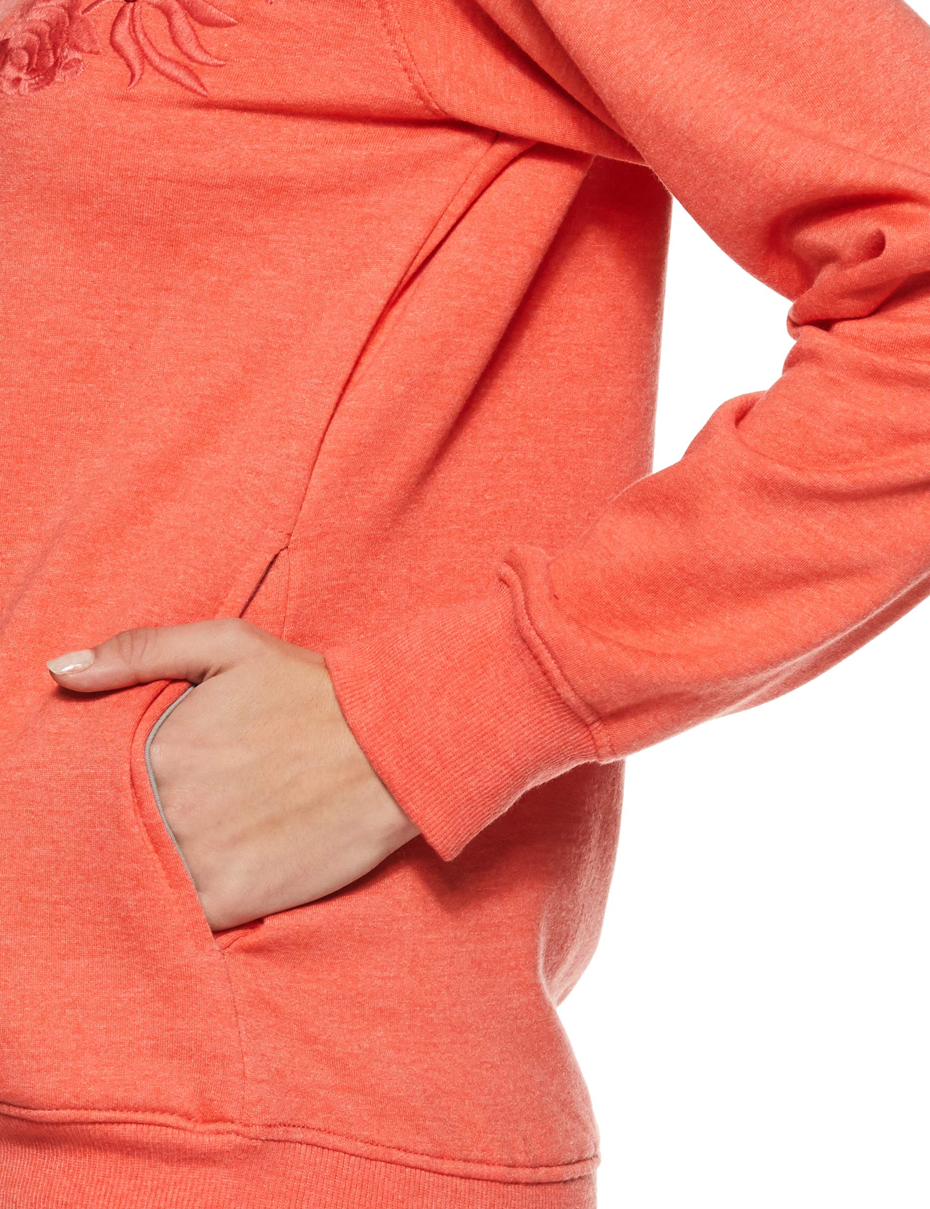 Qube By Fort Collins Women Cotton Crew Neck Sweatshirt 305 SMU_L_Coral_Coral_L 2