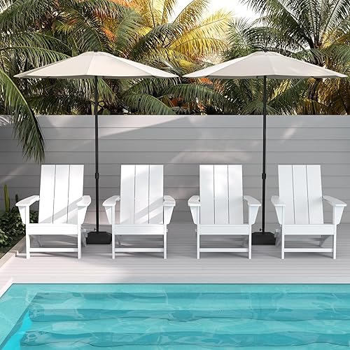 Miniatura 8 de WestinTrends Ashore Modern - Silla plegable Adirondack para exteriores (juego de 2), color lima