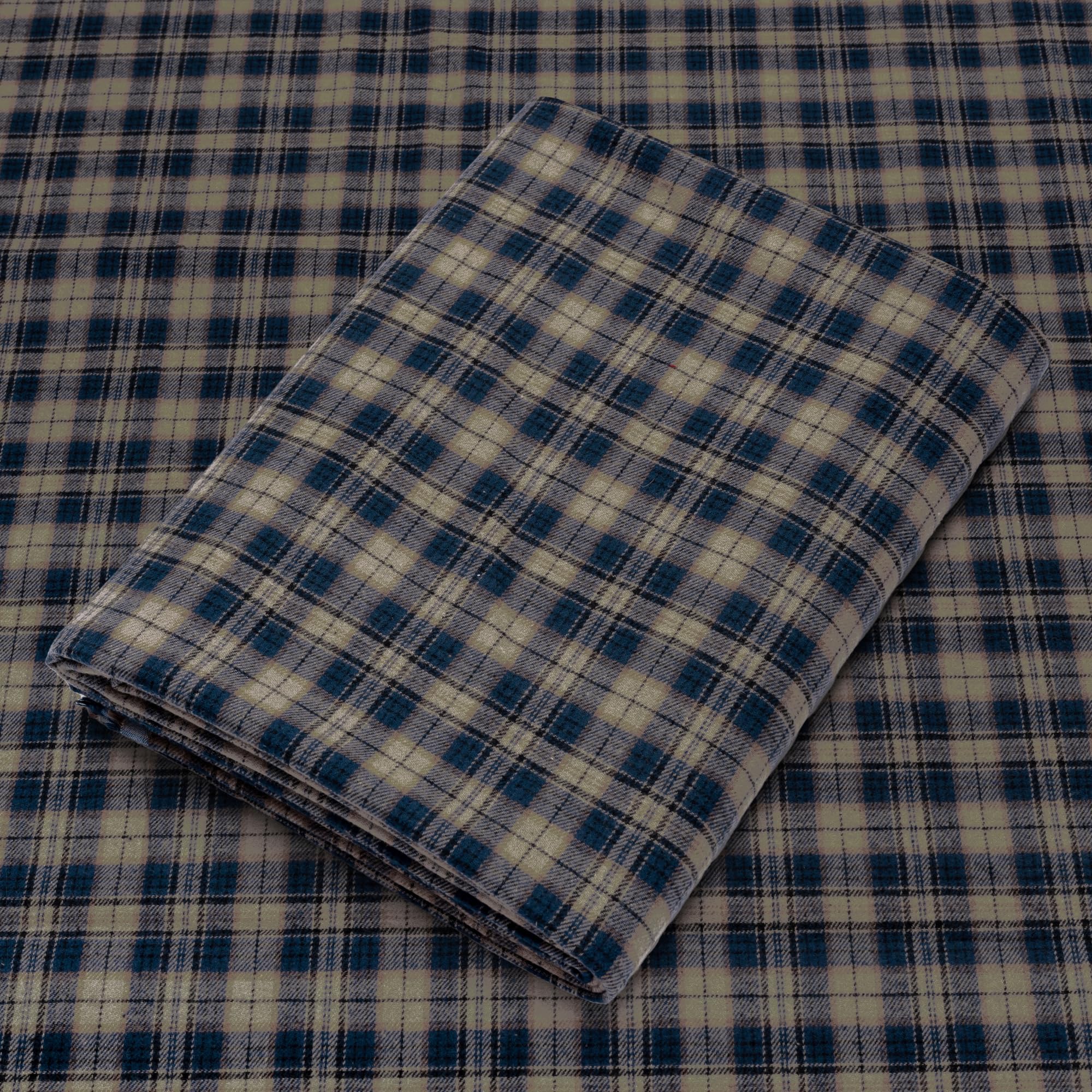 Pico Textiles 1 Yard Blue and Green Blackwatch Tartan Plaid Flannel Fabric - 60" Wide - 100% Cotton - Sold by The Yard - for Shirts, Scarves, Pajamas & Receiving Blankets — view 8