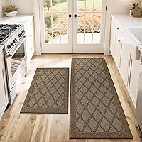 Vista 17 de COSY HOMEER Alfombra de cocina antideslizante, lavable, 20 x 48 pulgadas, tapete absorbente de cocina para piso, alfombras de pasillo para suelo