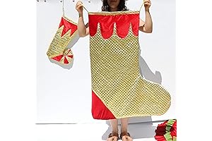 Personalized Gold Christmas Stockings Set: A Golden Festive Touch