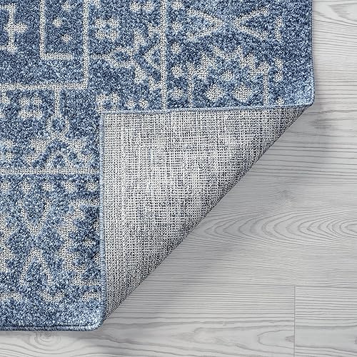 Miniatura 9 de Mabel - Alfombra de área azul de 5 x 7 pies, 5 x 7, alfombra de área para sala de estar, comedor, alfombra de dormitorio, alfombra de entrada