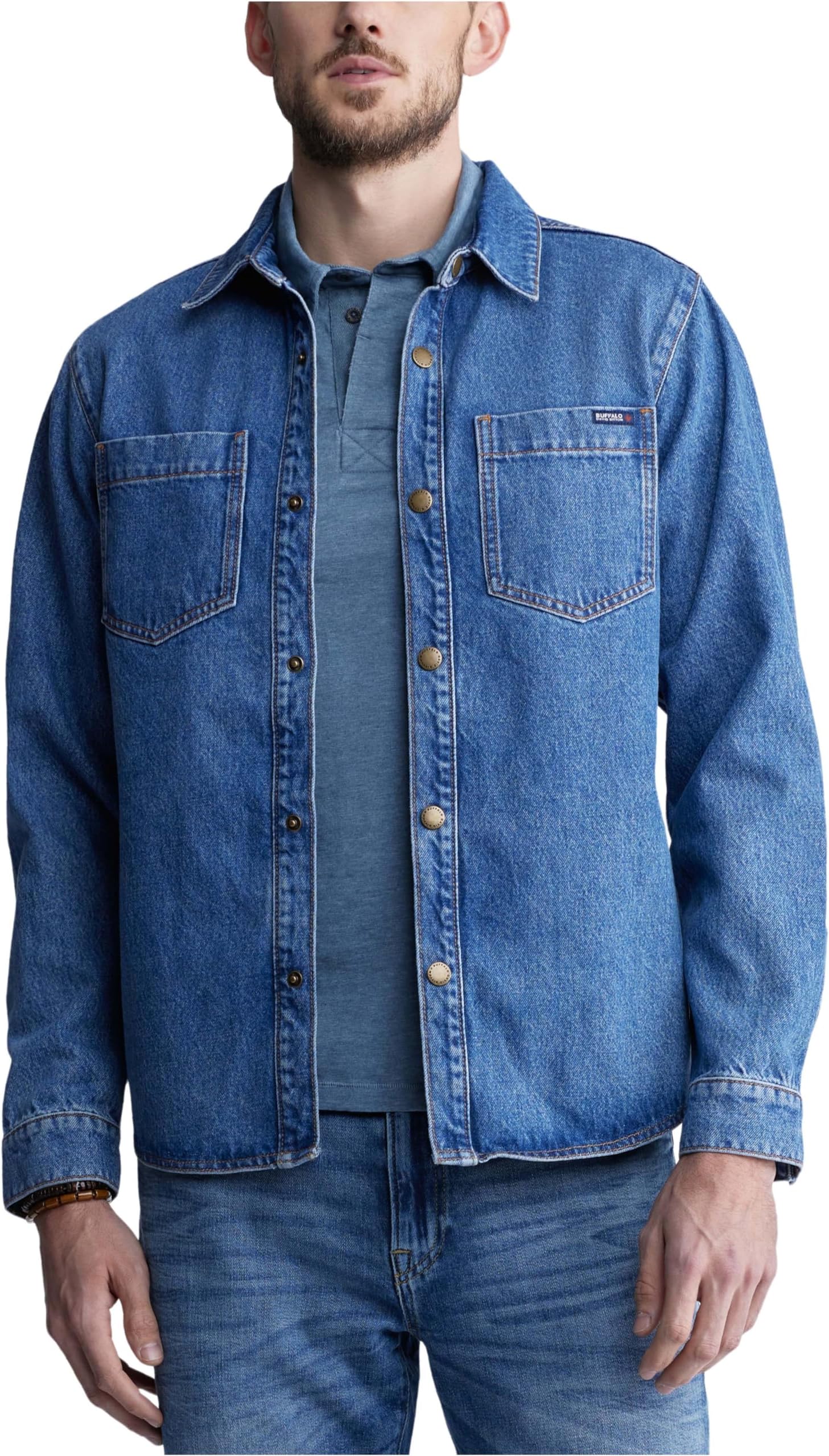 Buffalo David BittonMen's Shirt Style Shacket Jacket
